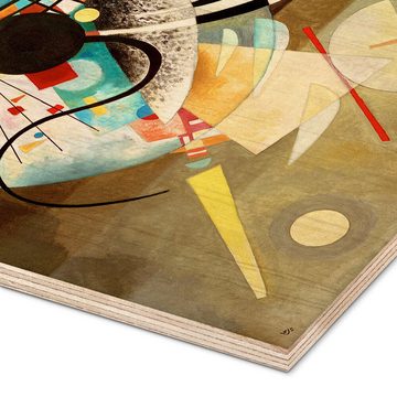 Posterlounge Holzbild Wassily Kandinsky, Ein Zentrum, Malerei