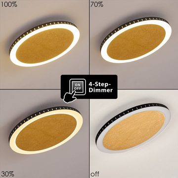 hofstein Deckenleuchte Flur Dielen Beleuchtung LED Decken Lampe goldfarben Wohn Schlaf Zimmer