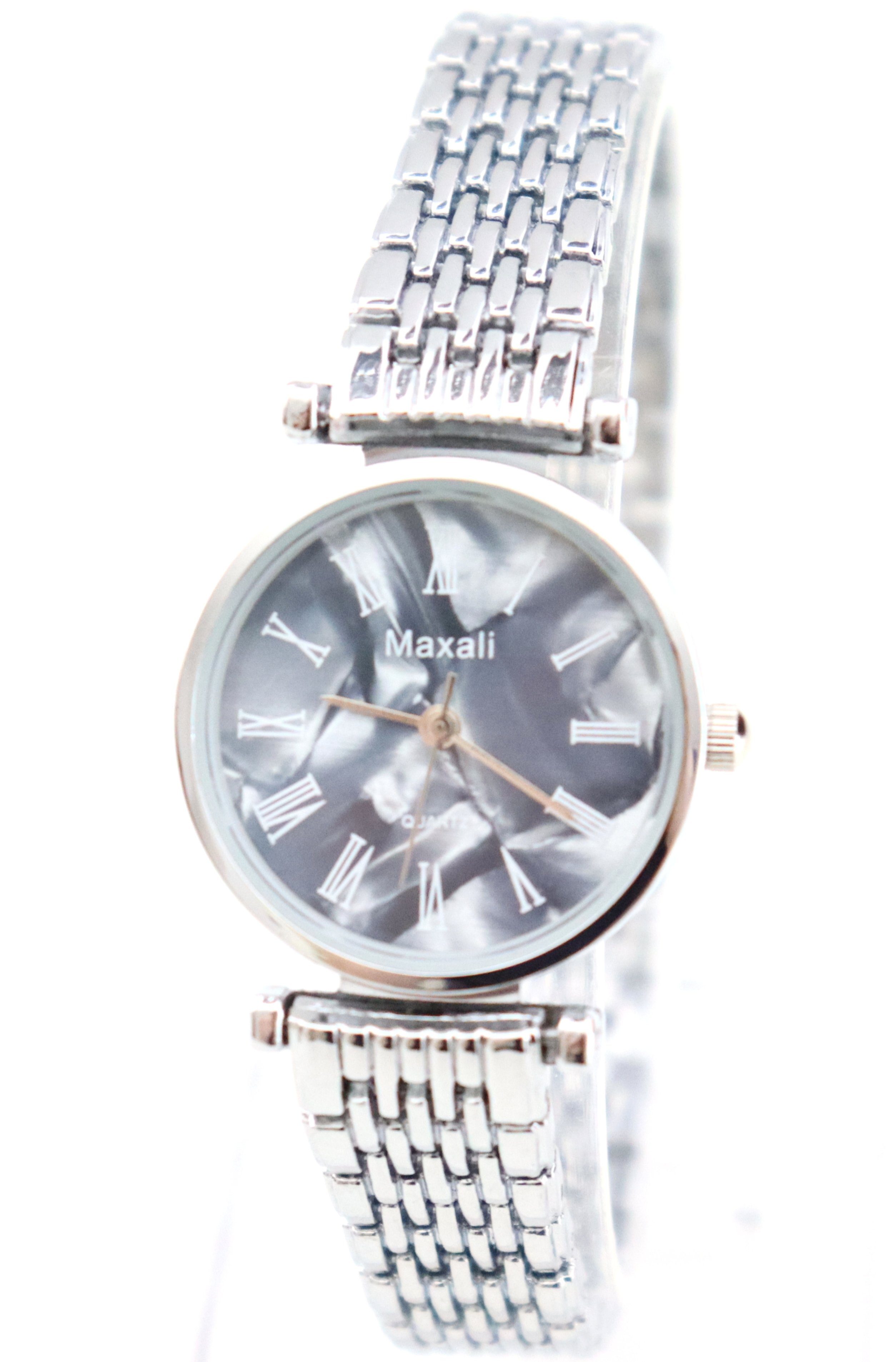 Rötting Design Quarzuhr Rötting Design Damenuhr Quarz aus der Collection Maxali - Perlmutt farbenes Ziffernblatt silberfarbenes Armband Handgelenkumfang 16 bis 20 cm wählbar