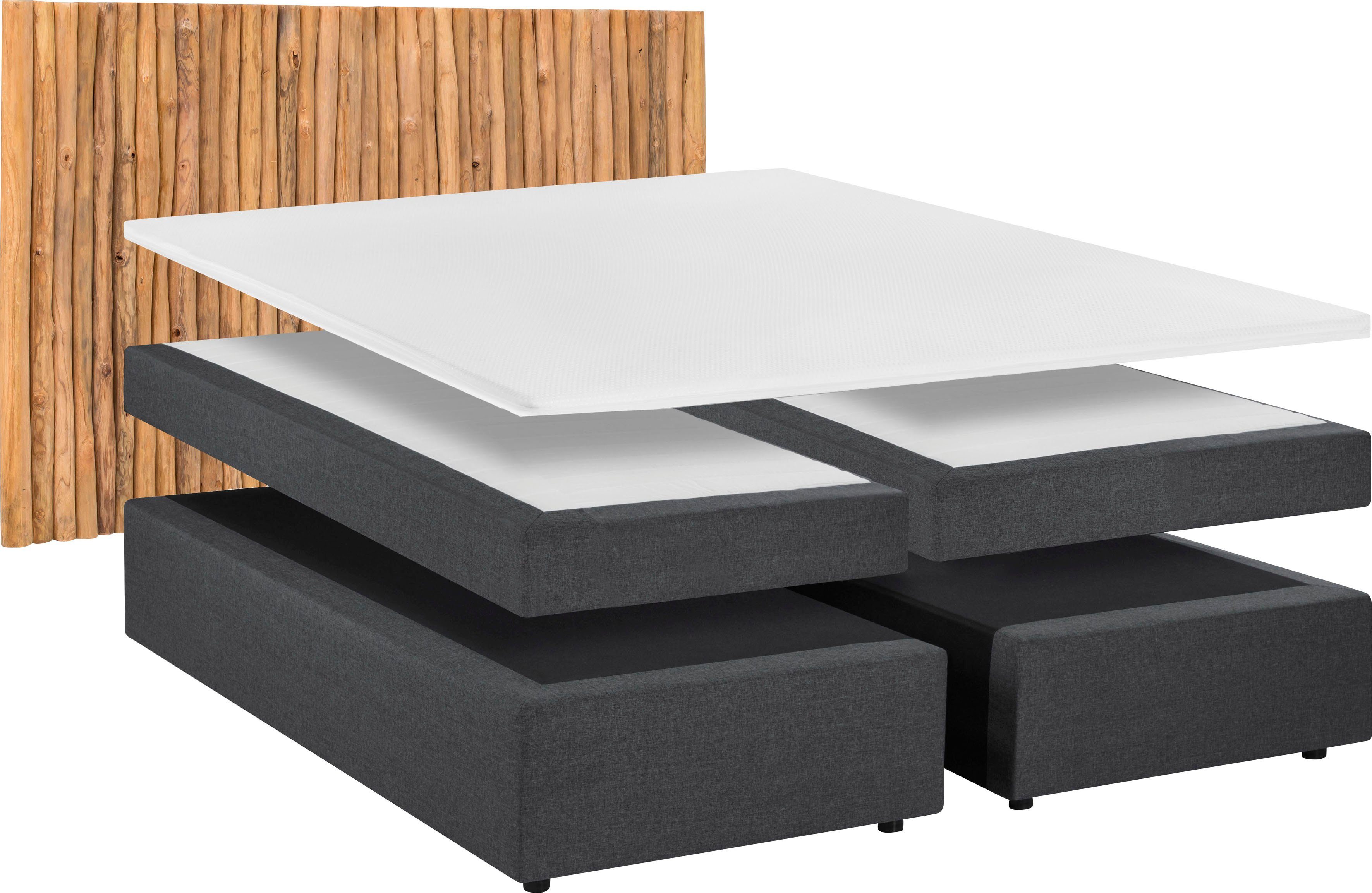 SIT Boxspringbett, Mit Kopfteil aus Ästen