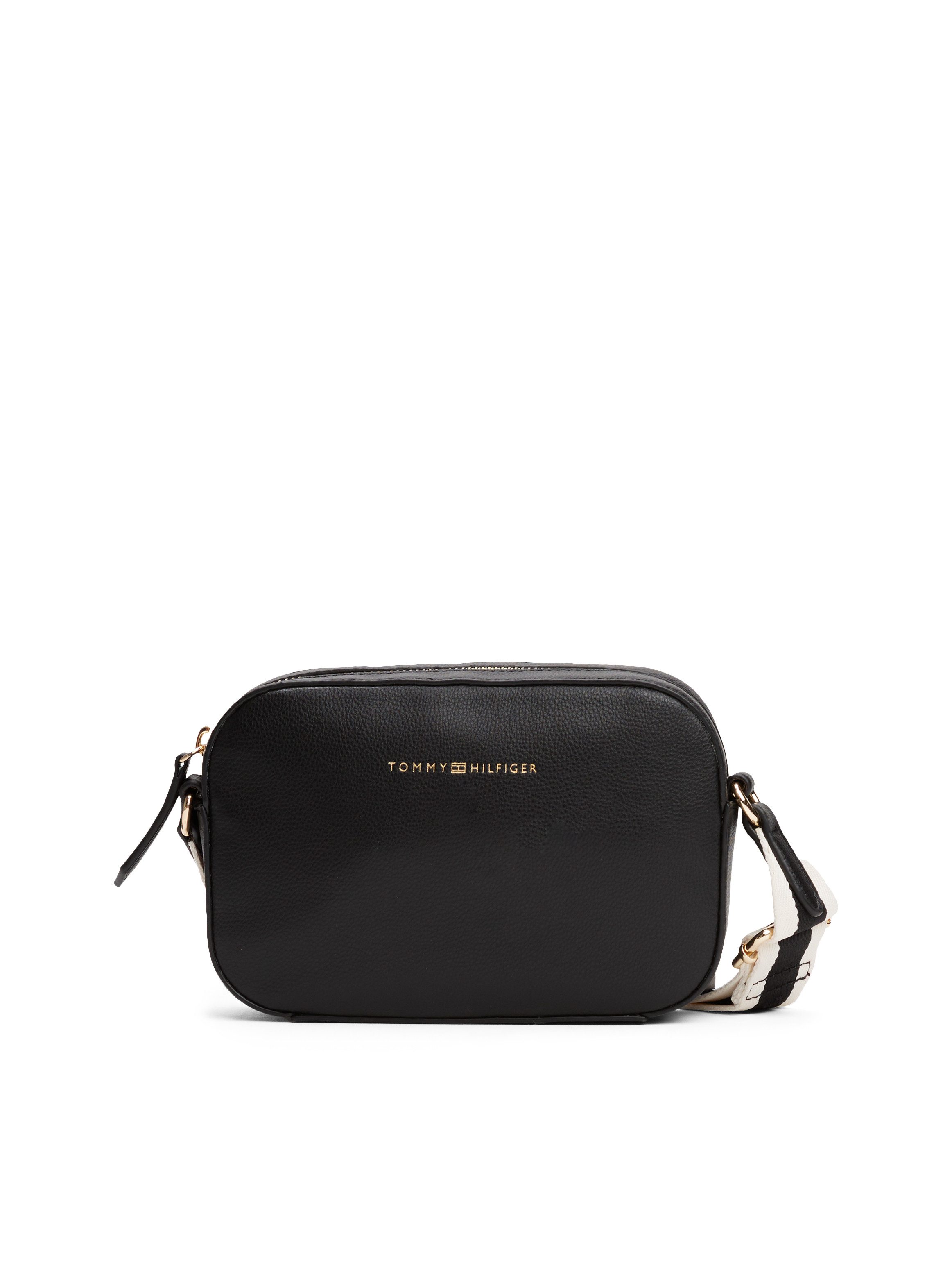 Tommy Hilfiger Umhängetasche TH LOGOTAPE CAMERA BAG, Damen Schultertasche, Minibag mit Logo-Schriftzug auf Umhängeriemen