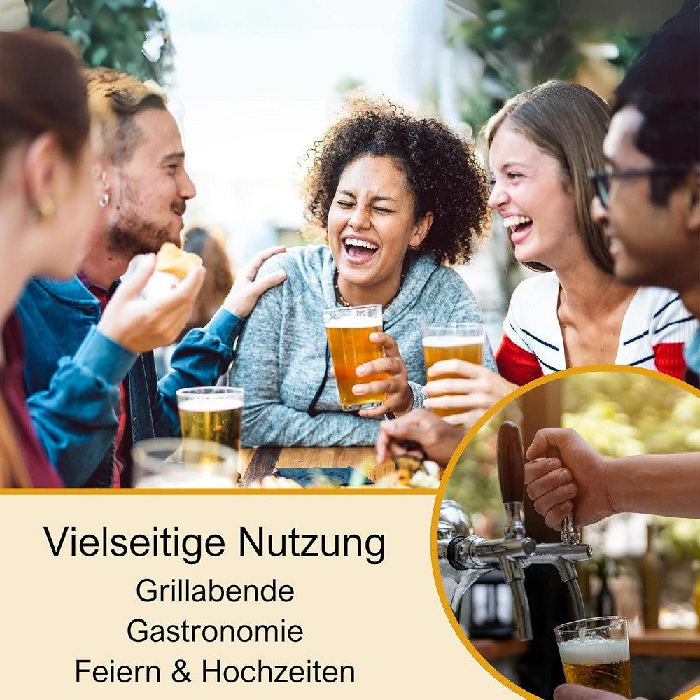 Arcoroc Bierglas Arcoroc Willi Becher 330 ml geeicht auf 250 m 6er Set, Glas