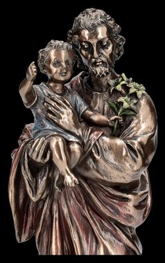Figuren Shop GmbH Dekofigur Heiliger Josef Figur mit Baby Jesus - Veronese - Mythologie Dekofigur