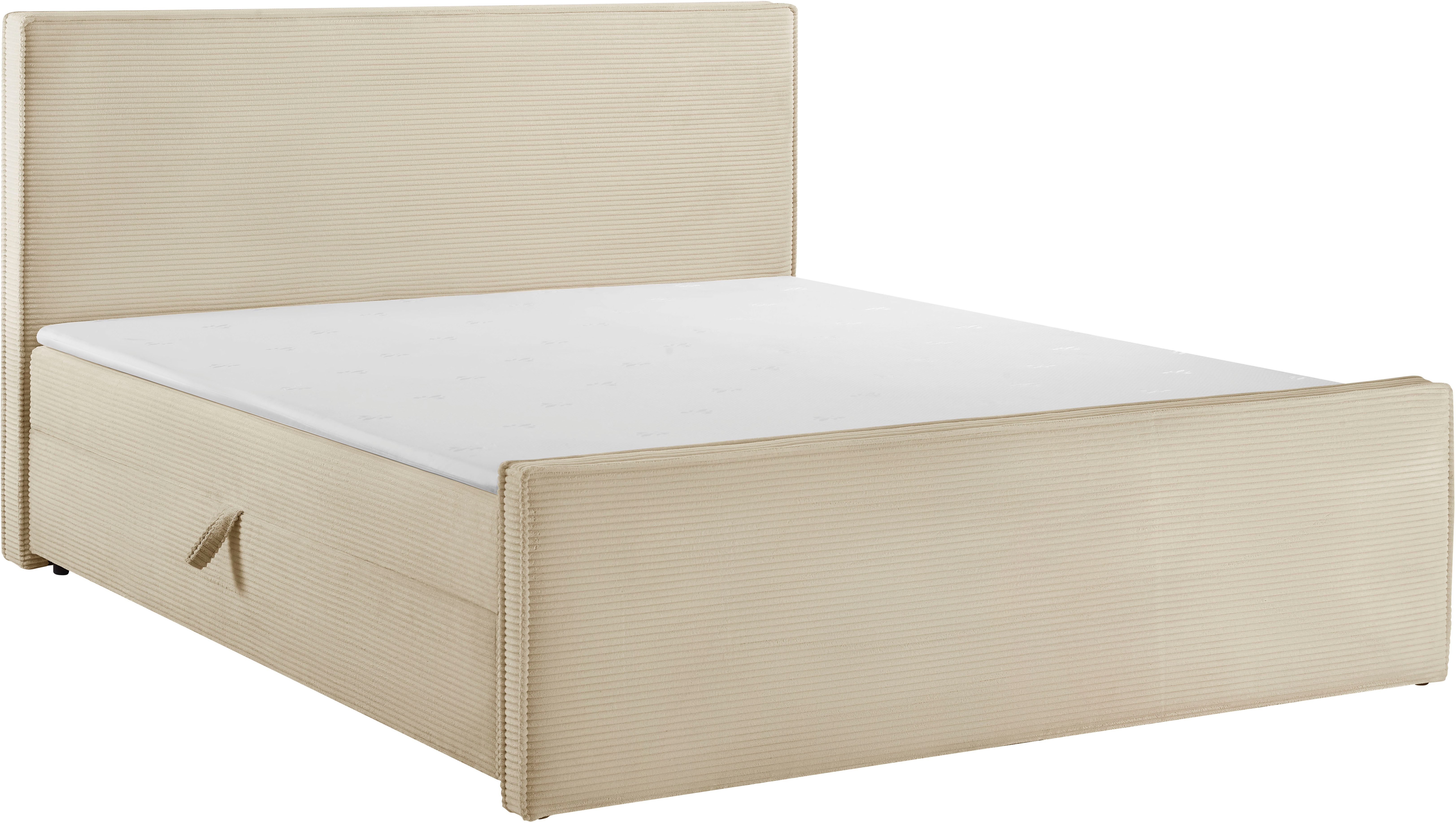 OTTO home Boxbett Henno inkl. Bettkasten und Topper, Liegefläche 180x200cm, erhältlich in hochwertigem Cord-Stoff und der Größe 180x200 cm