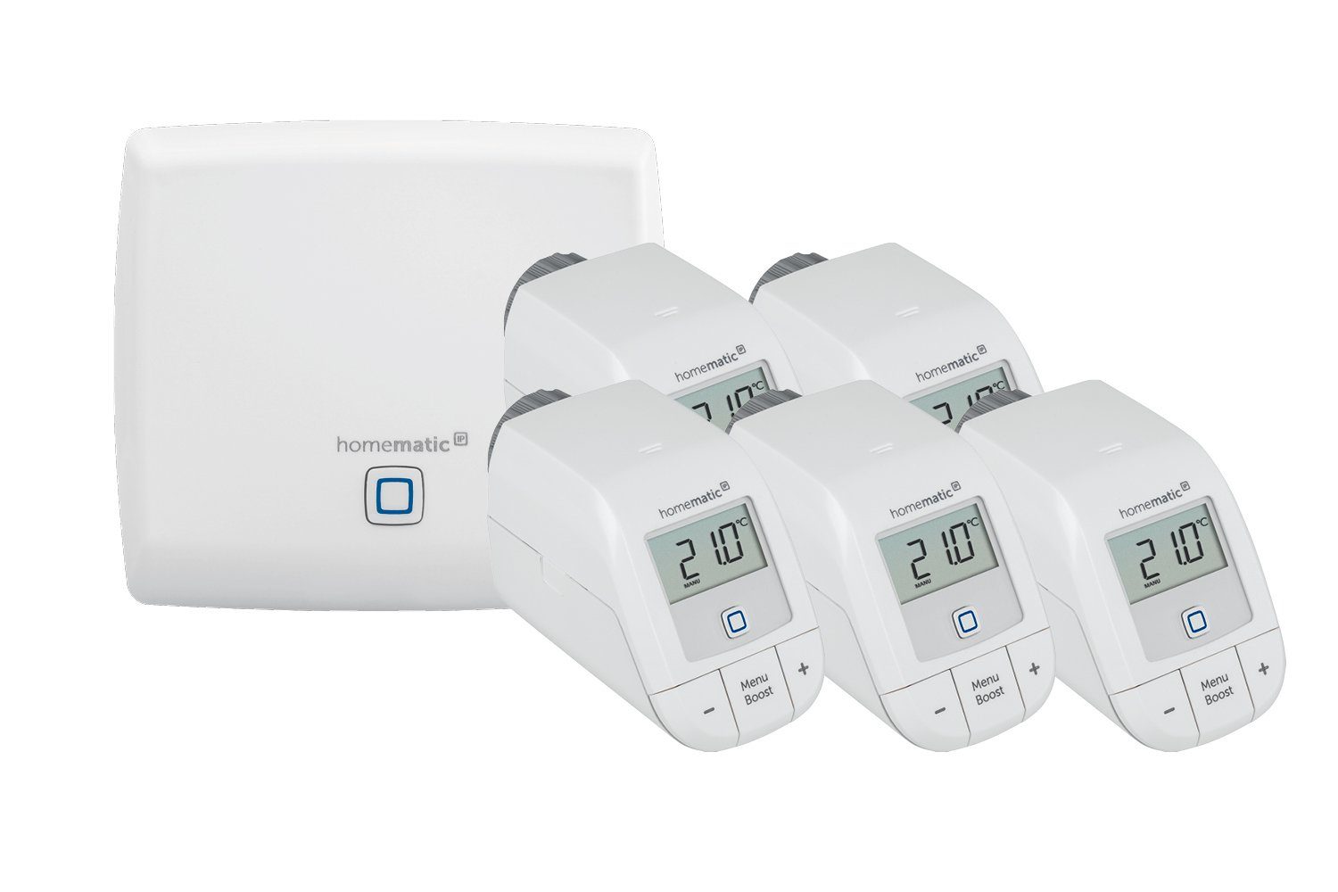 + Homematic 5St. SET: basic heizkörperthermostat Point Access IP Heizkörperthermostat