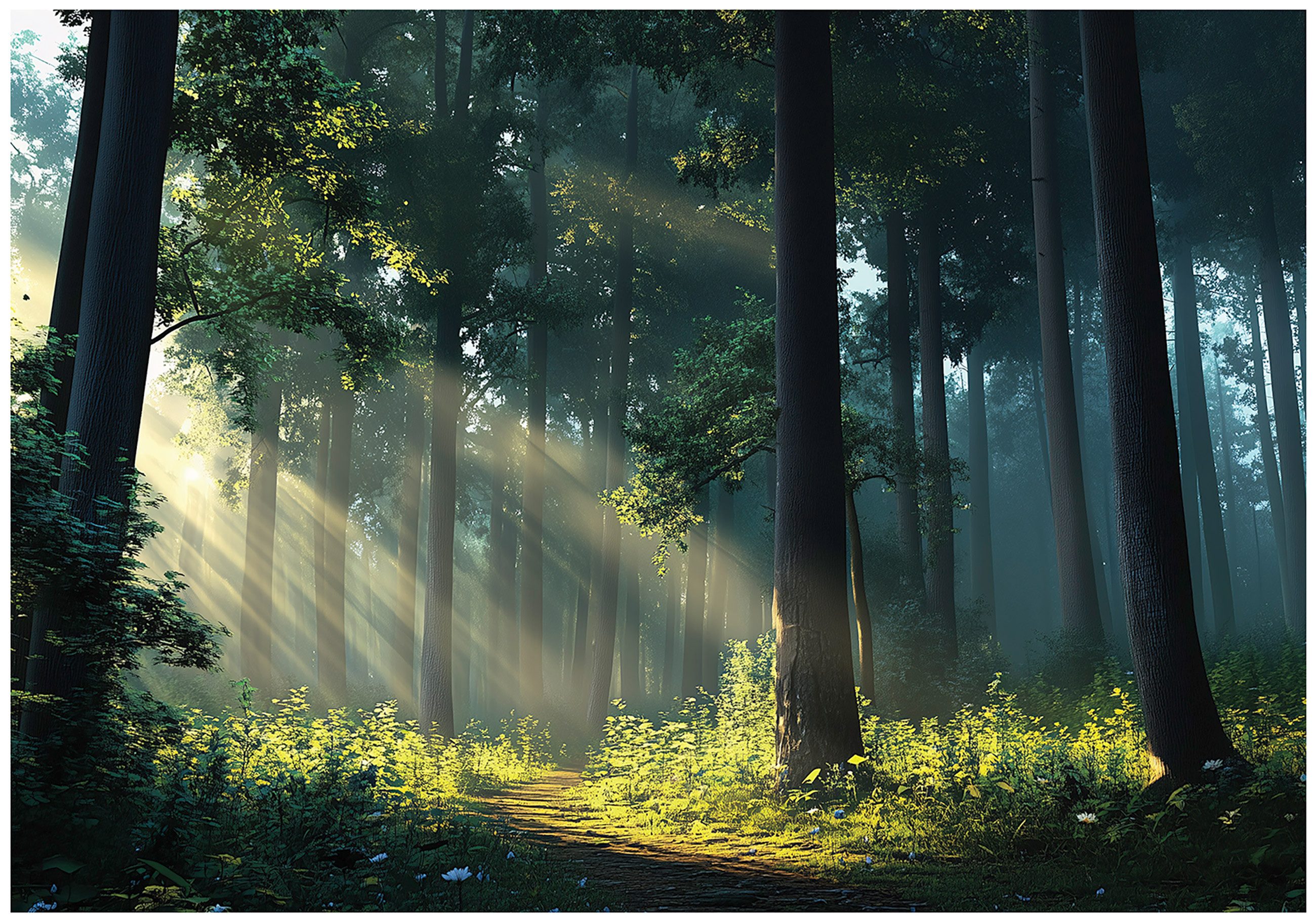 Wallarena Fototapete Wald Sonne Natur Vlies günstig online kaufen