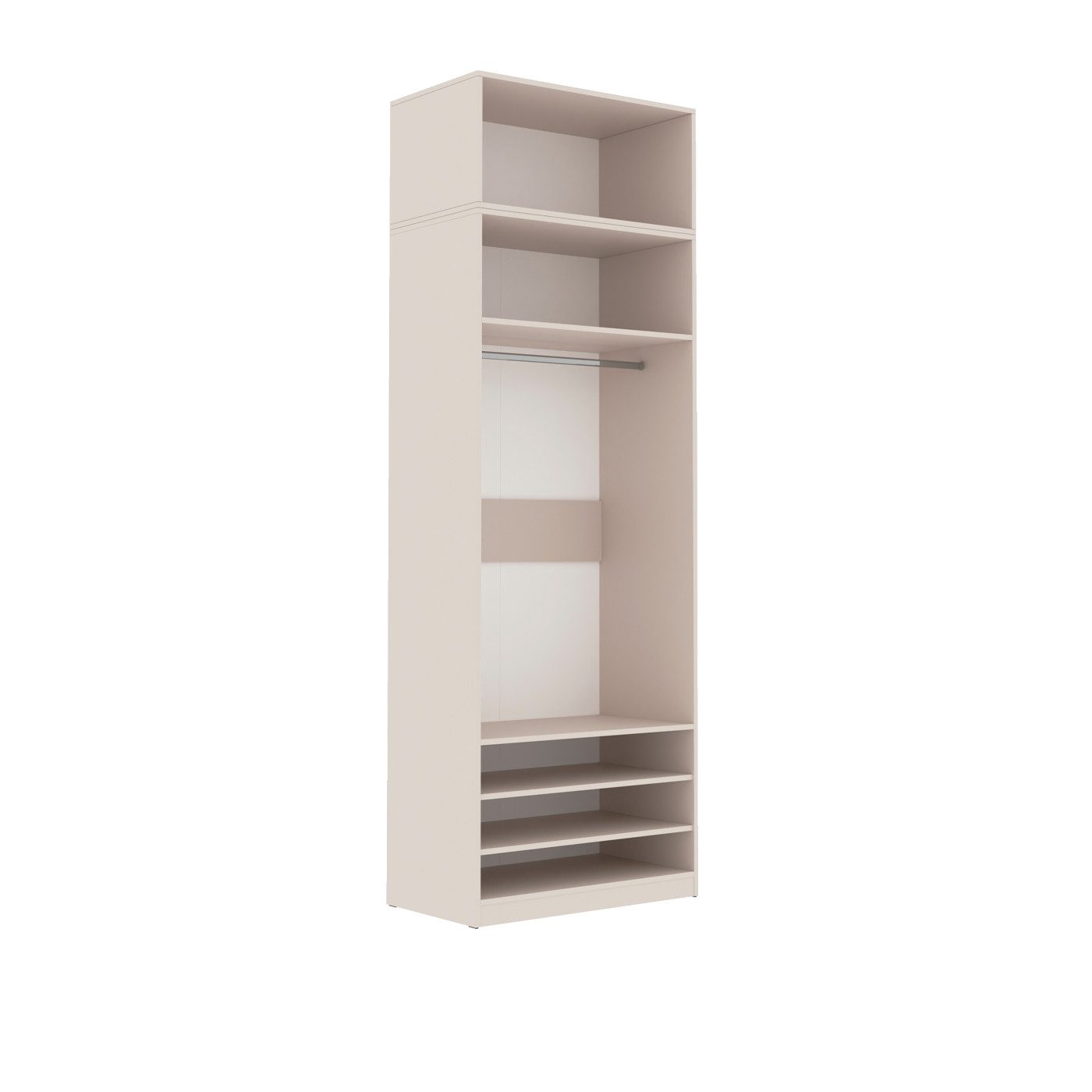 Marmex Möbel Garderobenschrank TRES 03/3N offener Schrank mit einer Kleiderstange Schrankaufsatz (2-St) Mehrzweckschrank, begehbarer Kleiderschrank