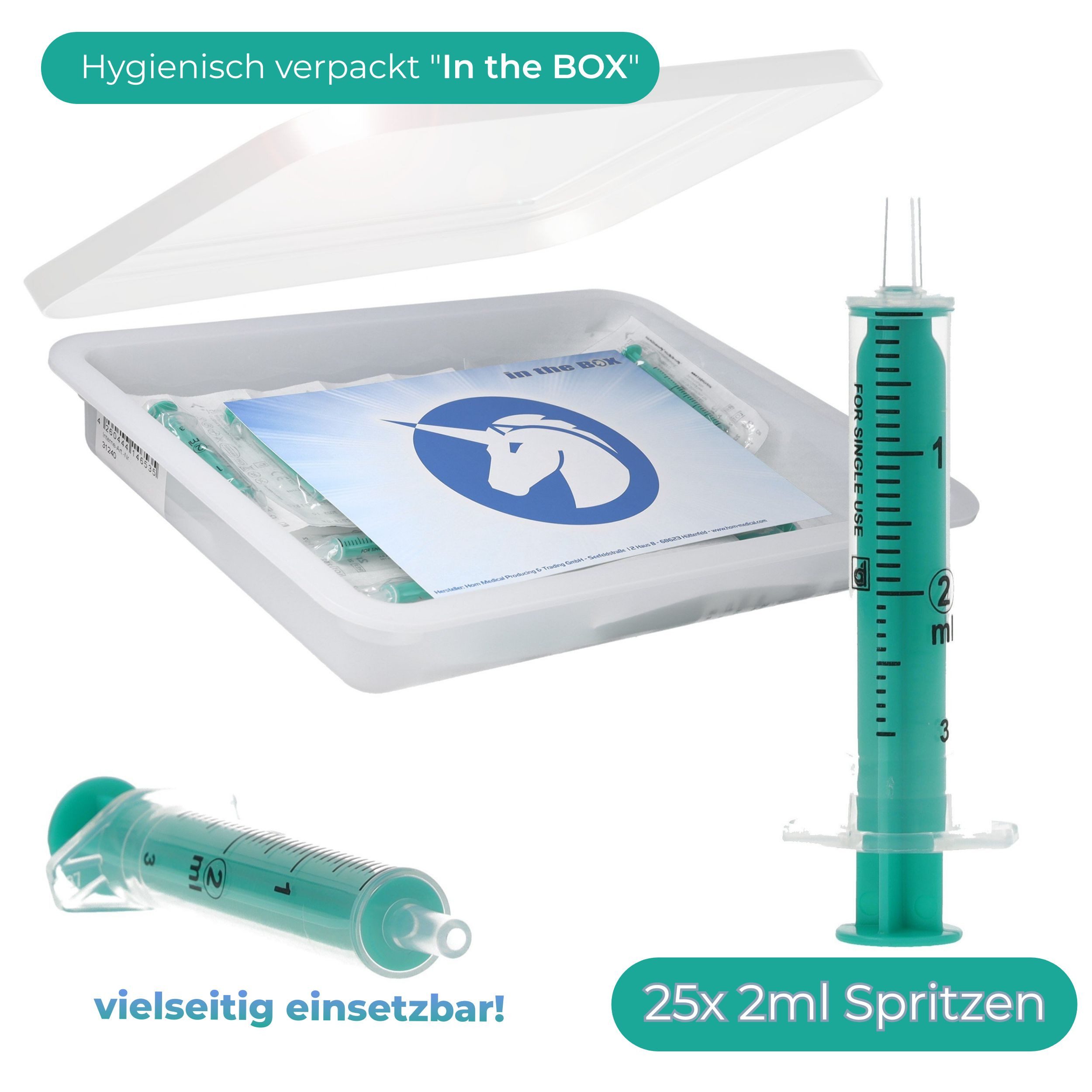 Einwegspritze Horn Medical Spritzen-Set in the Box - 25 x 2 ml