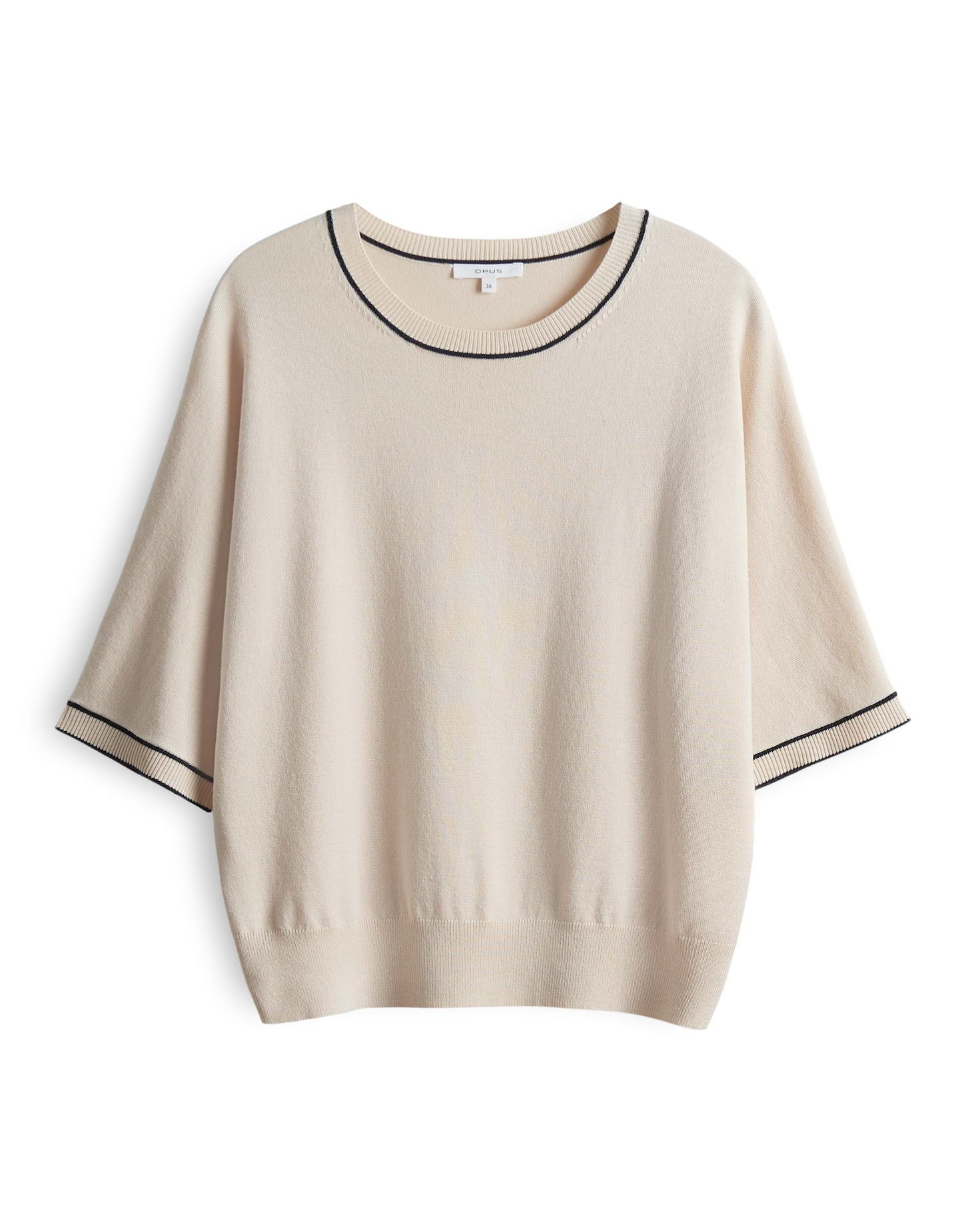 OPUS Strickpullover Prepi aus Viskose Mix Regular Fit kurzer Fledermausärme günstig online kaufen
