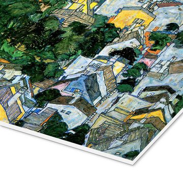 Posterlounge Forex-Bild Egon Schiele, Sommerlandschaft, Wohnzimmer Malerei