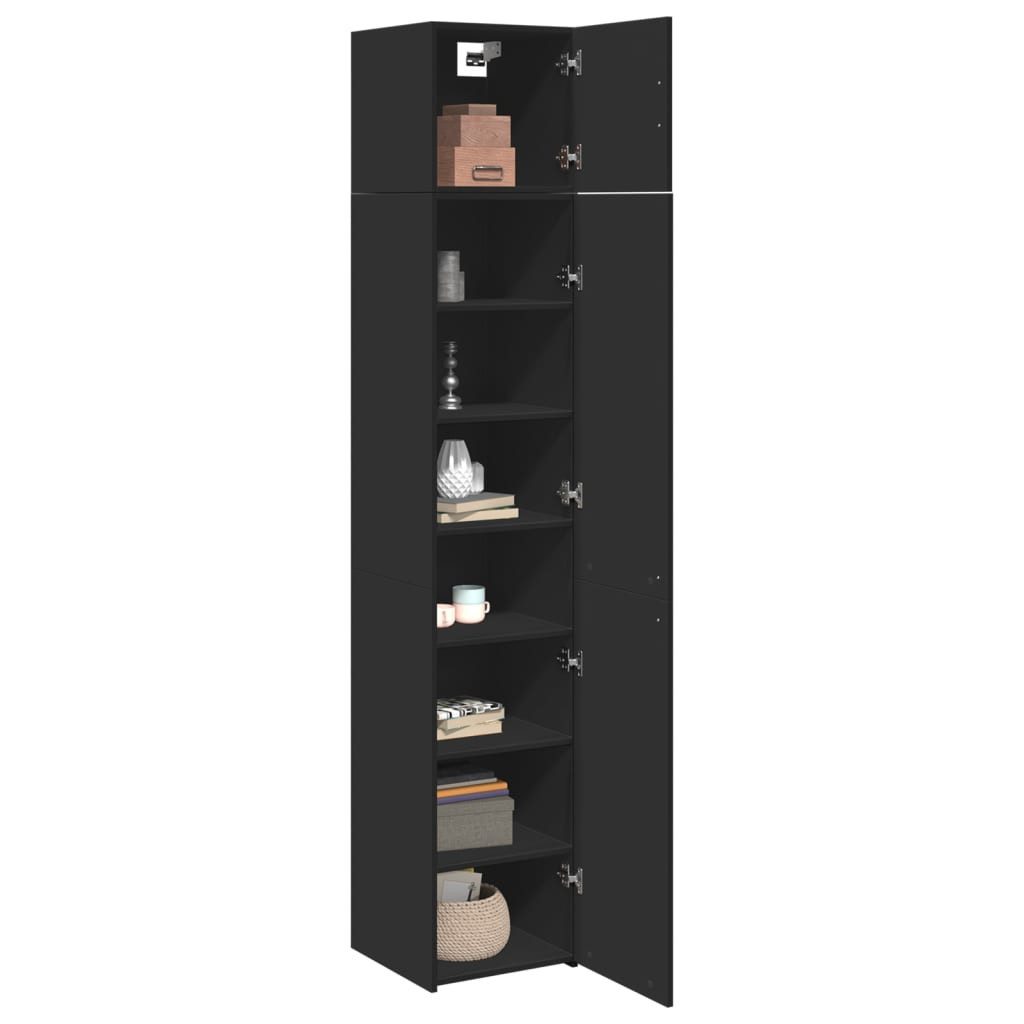vidaXL Sideboard Hochschrank Schmal Schwarz 40x42,5x225 günstig online kaufen