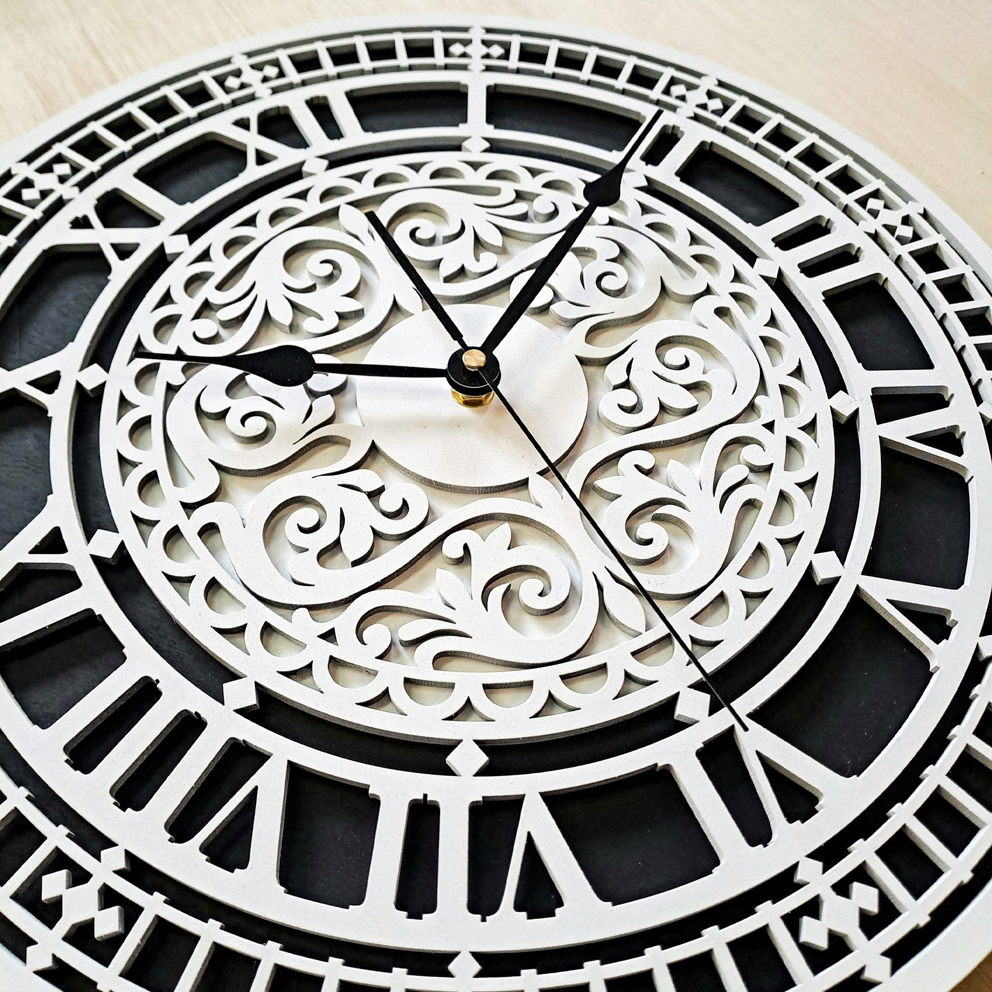 ORNAMENTI Wanduhr VINTAGE, retro, grosse, holz, günstig online kaufen