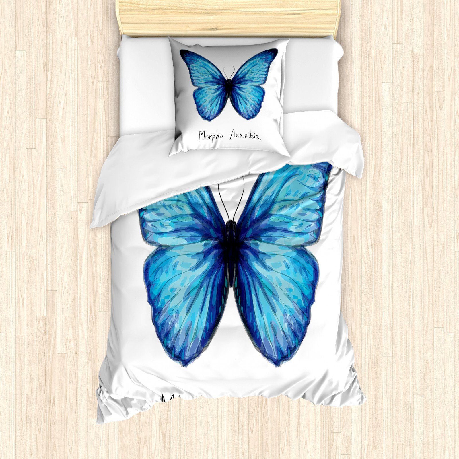 etérea Baumwolle Kissenbezug Kissenhülle 1 teilig 40x80 cm Kissenbezug weich und pflegeleicht Osaka Schmetterlinge Grau