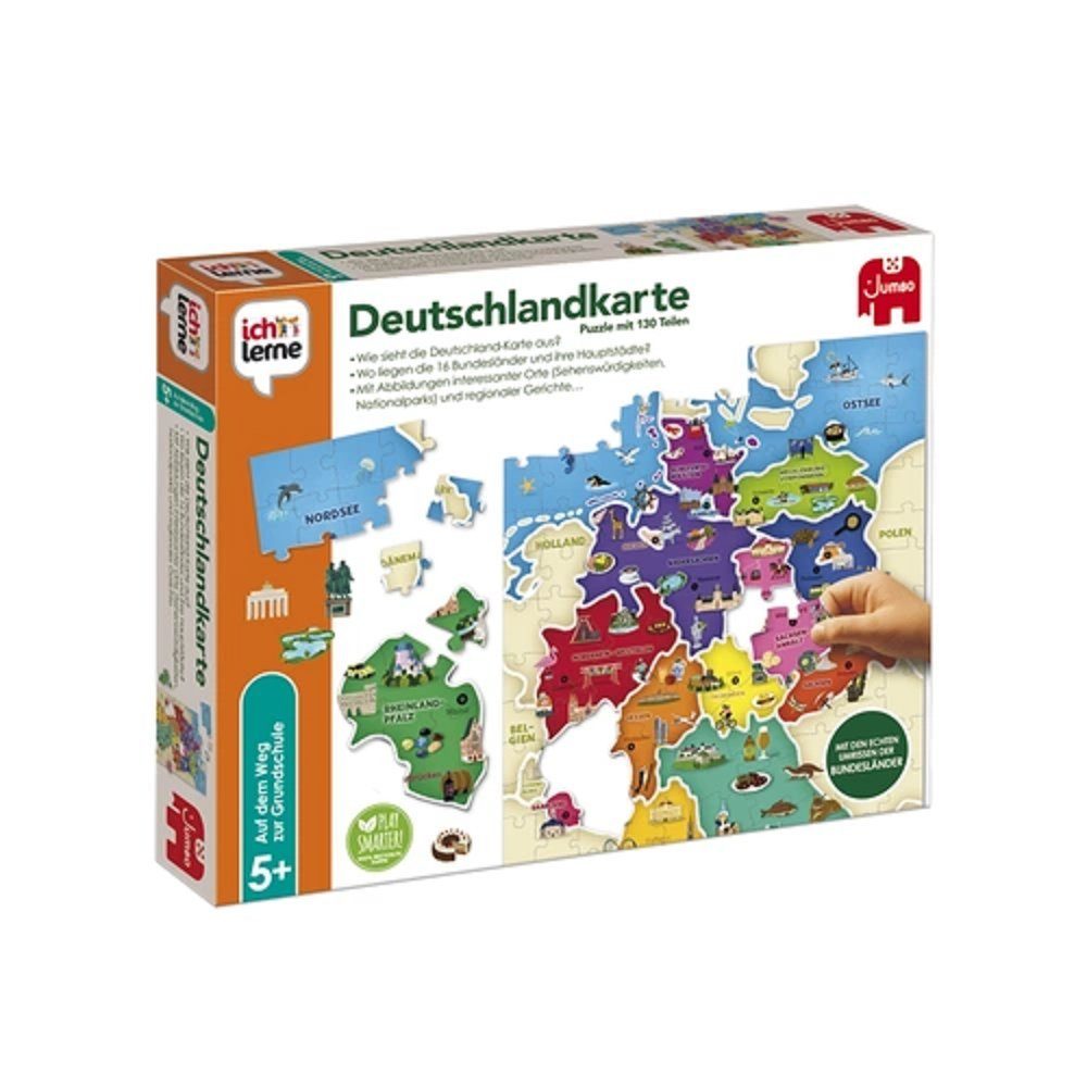 Jumbo Spiele Spiel Jumbo Spiele 19927 ich lerne Deutschlandkarte, Jumbo Spiele 19927 ich lerne Deutschlandkarte, Made in Europe