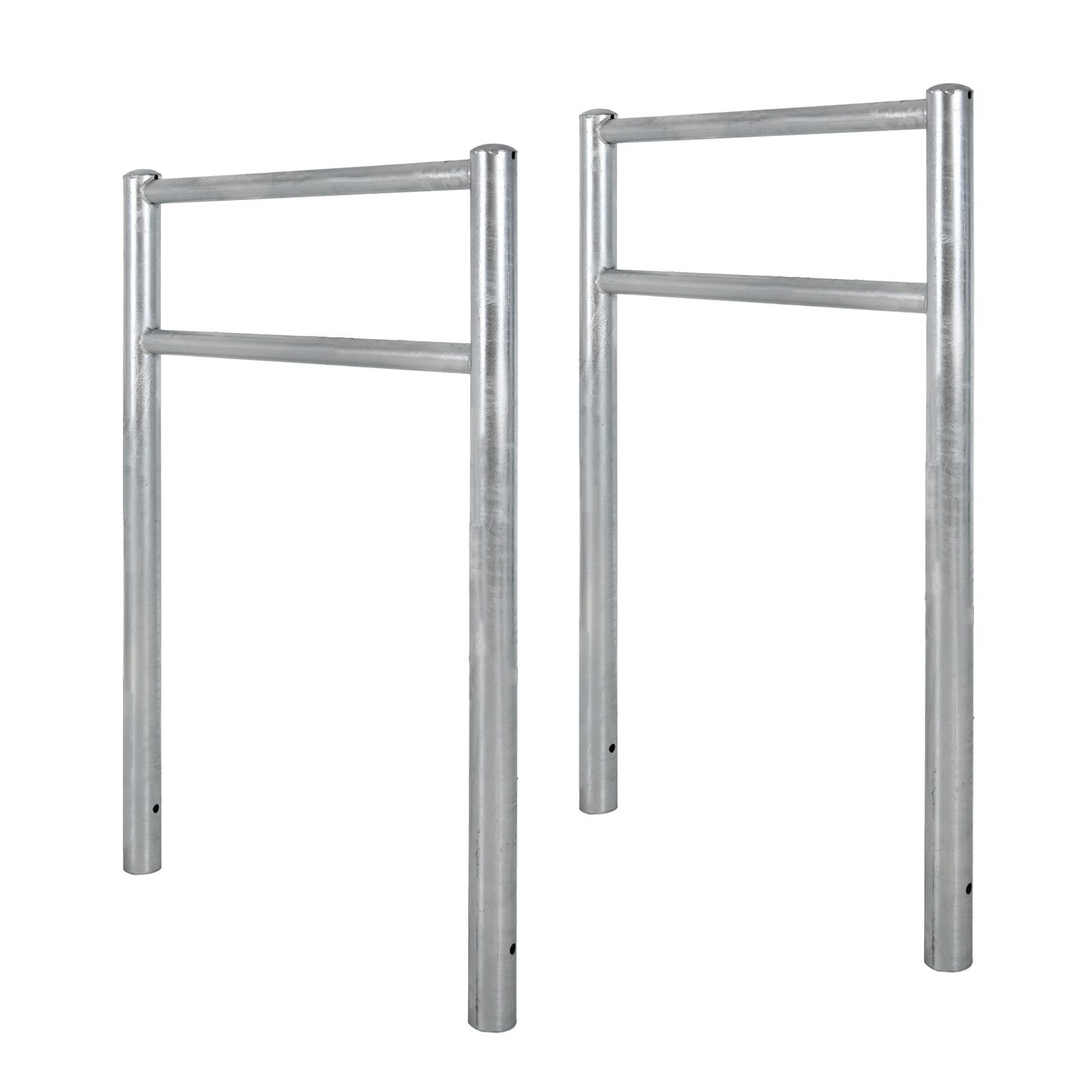 TRUTZHOLM Fahrradständer Fahrradanlehnbügel 115x75 cm Stahl feuerverzinkt Ø 60 mm grau (Spar-Set, 2er Set), Typ H,mit Knieholm,zum Einbetonieren