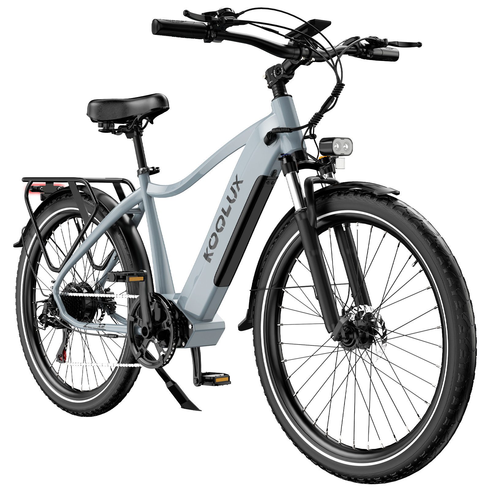 KOOLUX E-Bike 26/27,5 Zoll Elektrofahrrad für Damen/Herren,elektro-cityrad, Heckmotor, 624 Wh, Elektrofahrrad 7-Gang Shimano 48V13AH Herausnehmbare Batterie