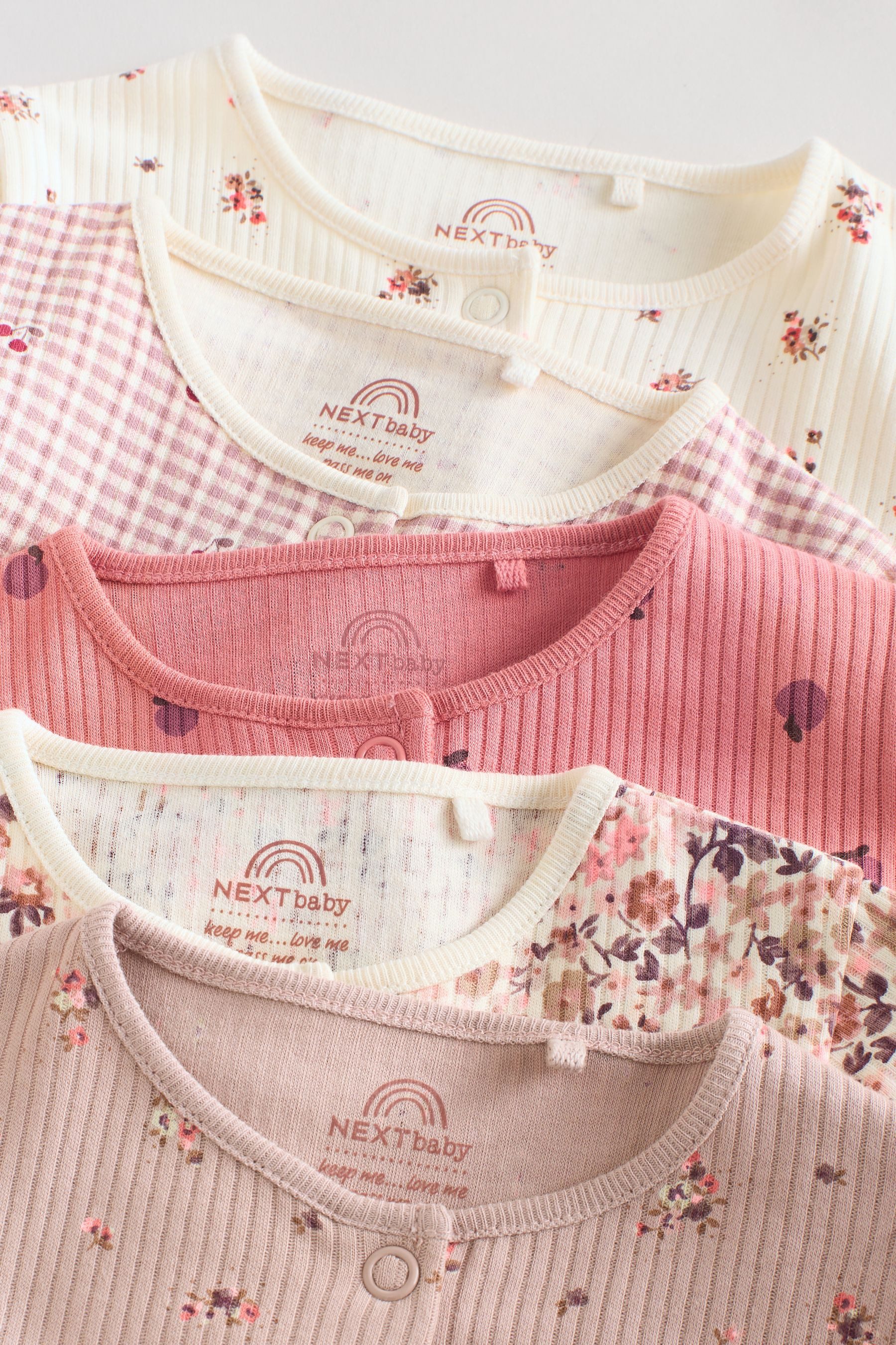 Next Schlafoverall Babyschlafanzüge mit Zweiwege-RV, 3er-Pack (5-tlg)