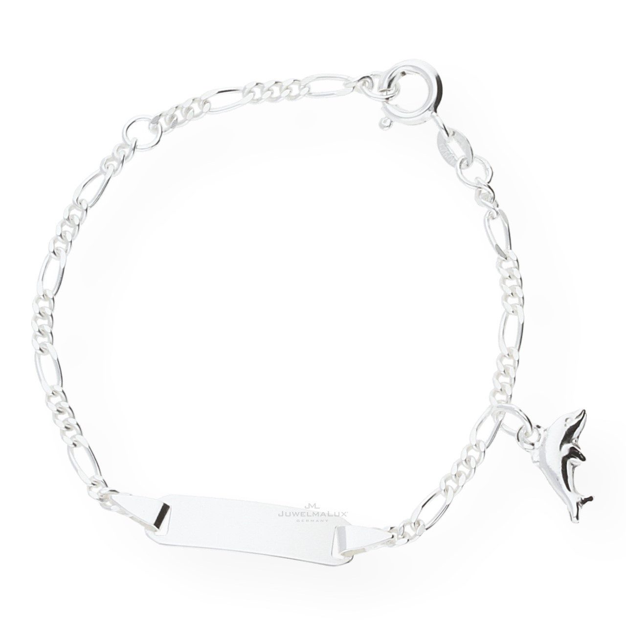 JuwelmaLux ID Armband JuwelmaLux Gravur Armband 925 Silber mit Delfin JL18-03-0065 (kein Set, 1-tlg., kein Set)