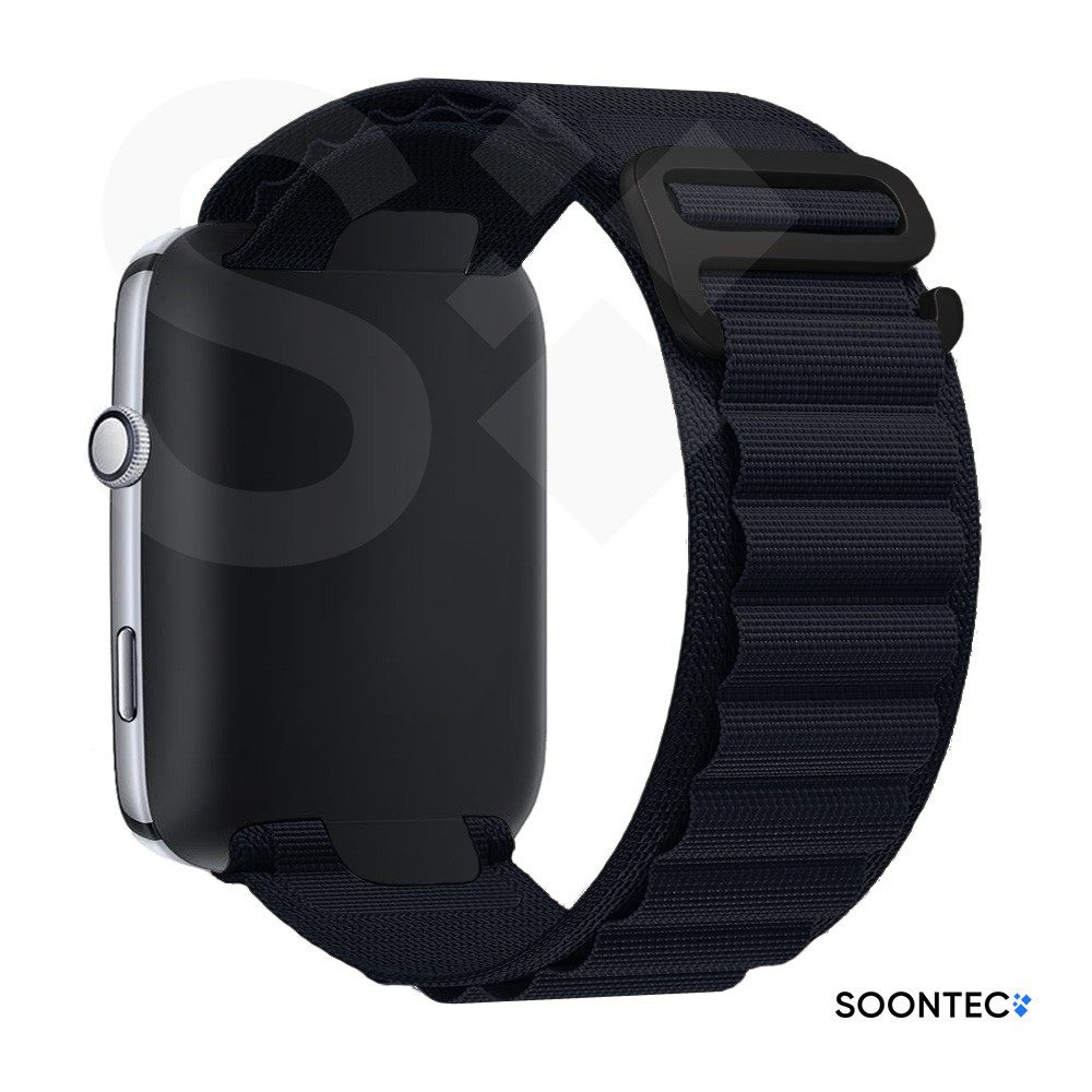 SOONTEC Smartwatch-Armband Premium Nylon Loop Armband mit G-Hook Verschluss, für Apple Watch Ultra 1/2/3 & Series 1-11