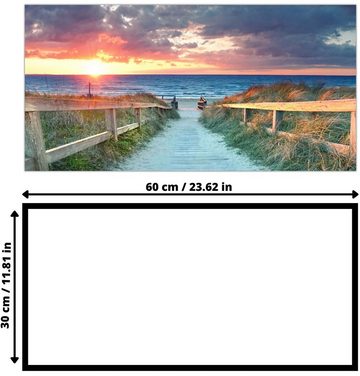 Victor (Zenith) Leinwandbild Leinwandbild \"Ostsee Weg zum Strand\" - Größe: 30 x 60 cm, Landschaften, in 30x60 cm, Wandbild Leinwand Landschaften Meer