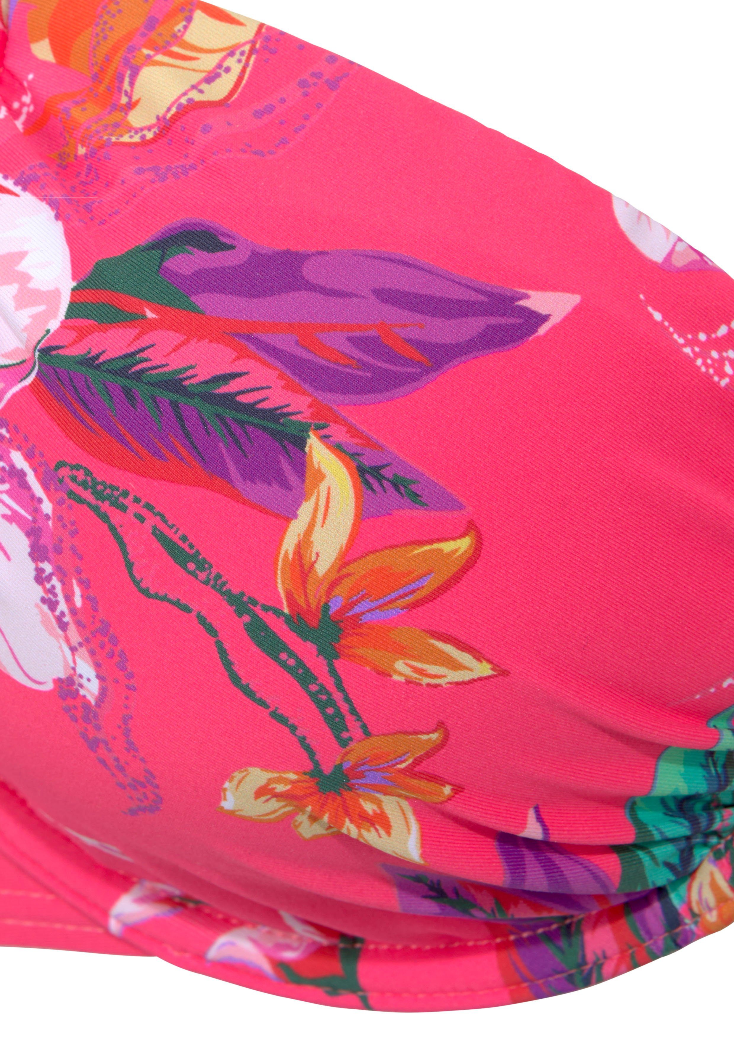 LASCANA Bügel-Bikini-Top Malia, mit tropischem Print