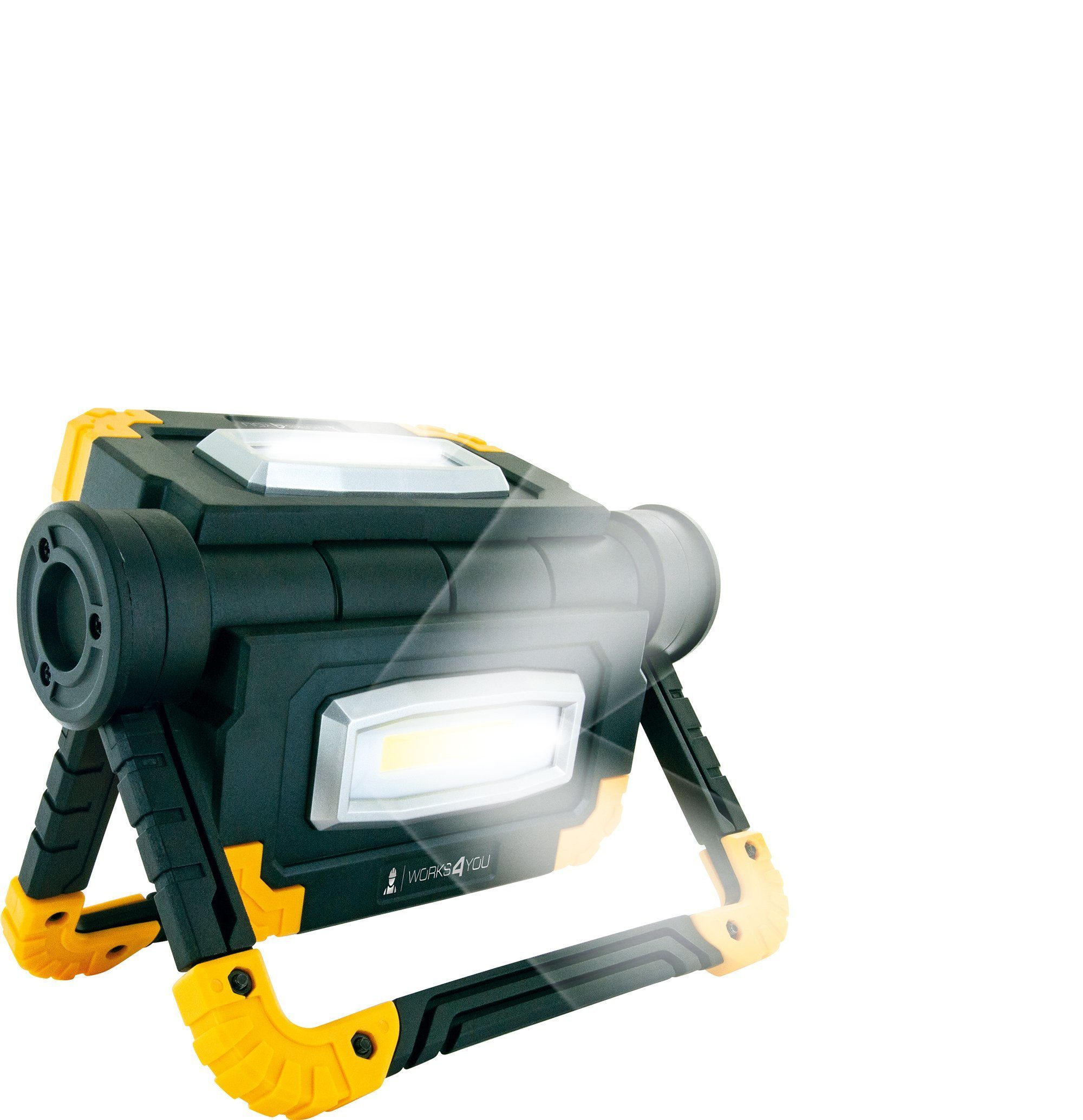 Schwaiger LED Arbeitsleuchte WLED30 513, COB-LED, Weiß, drehbare Leuchteinheit, mehrstufig einstellbarer Standfuß