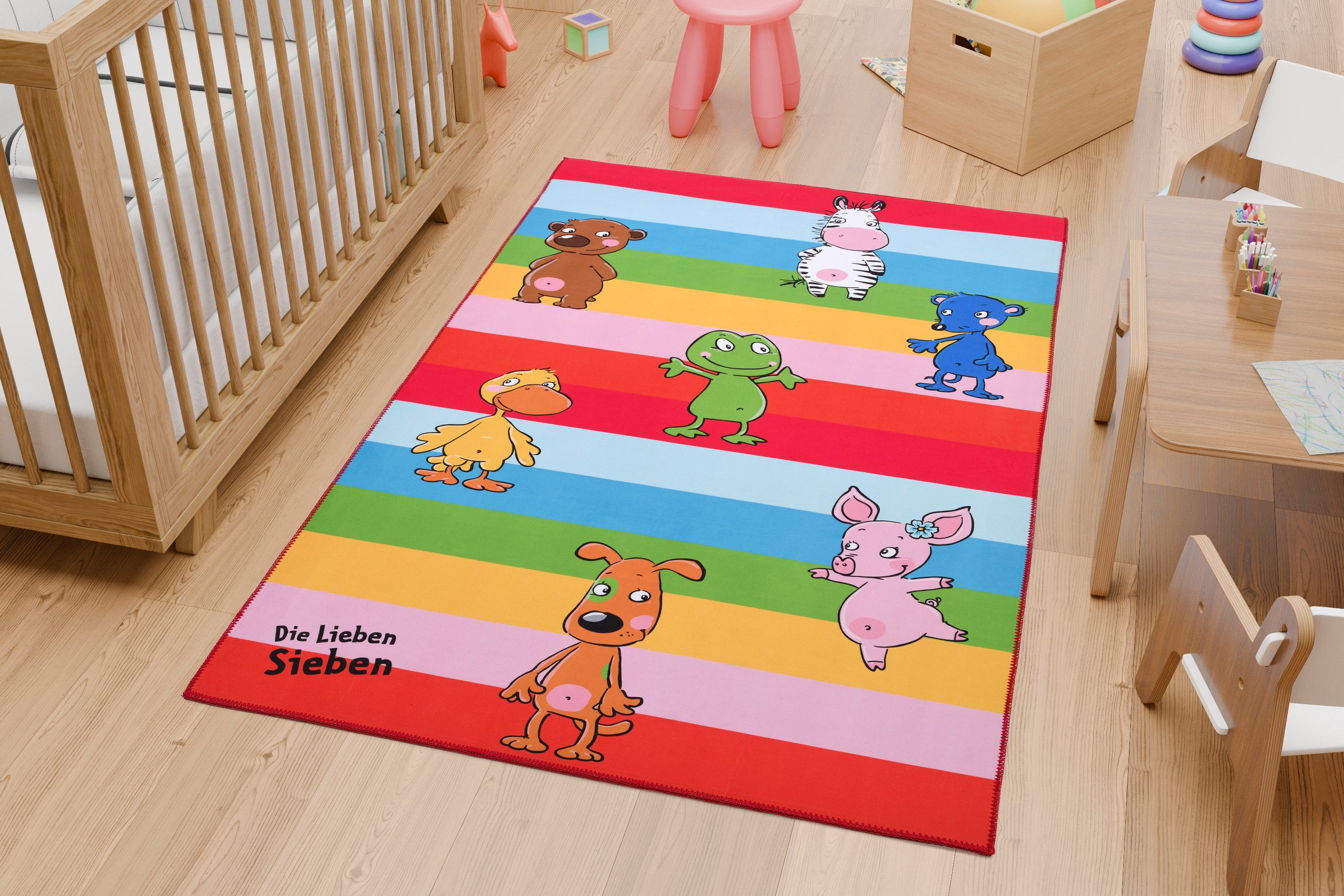 Die Lieben Sieben Kinderteppich Tiere Die Lieben Sieben, rechteckig
