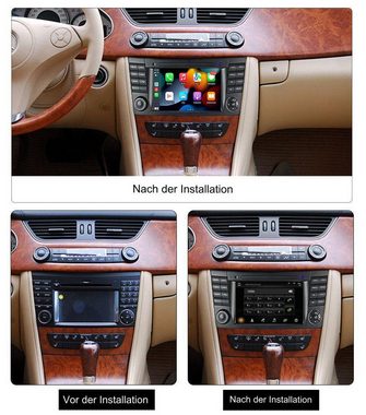 GABITECH 7 Zoll Autoradio GPS NAVIGATION für Mercedes Benz W211 CLS W219 W463 Einbau-Navigationsgerät