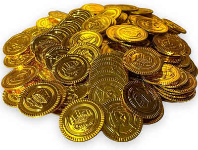 Palandi Schatzkiste Goldtaler Goldmünzen für Schatzsuche 150 Stück (150 St)