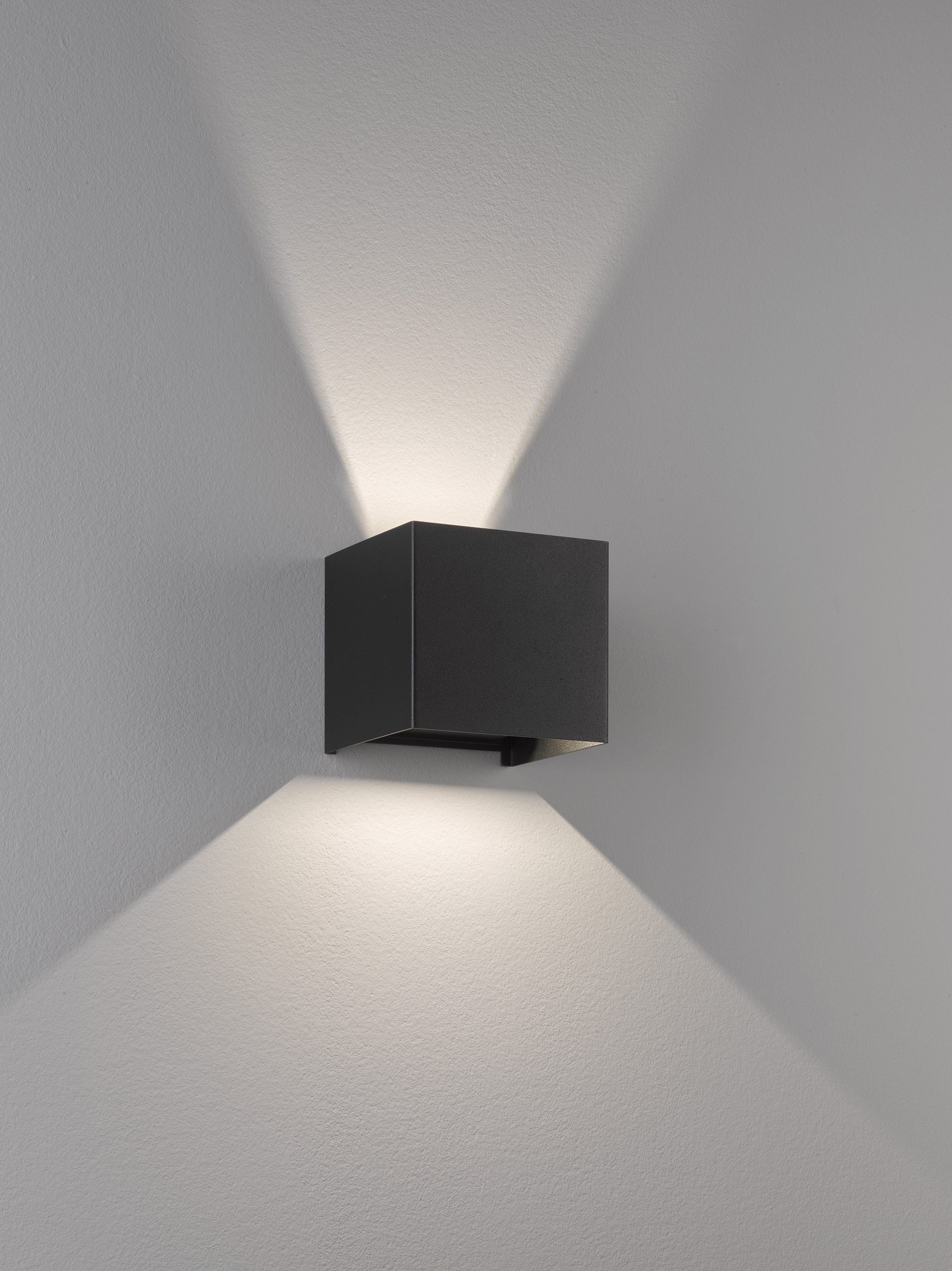 FISCHER & integriert, LED LED HONSEL Warmweiß fest Ein-/Ausschalter, Wandleuchte Wall