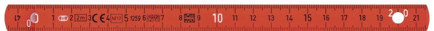 Wiha Zollstock 15 m geeignet, Gliedermaßstab besonders Glieder (42068), 10 für 2 metrisch, mm Longlife® Elektriker