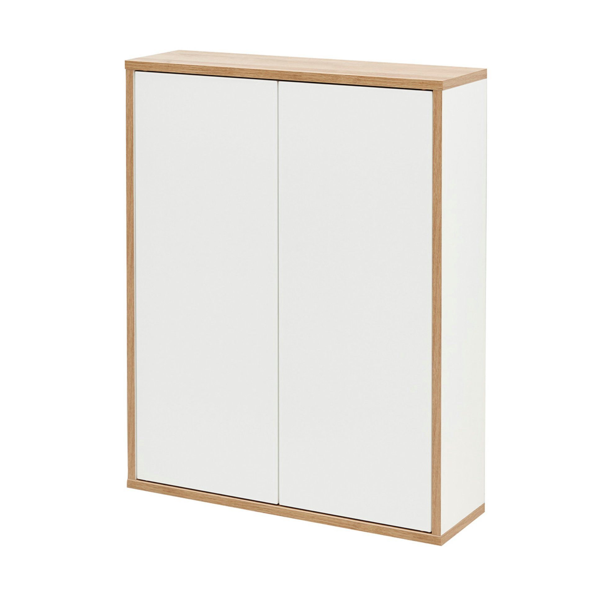 BADEDU Hängeschrank Hängeschrank, Badschrank, Wandschrank, Badezimmerschrank Weiß