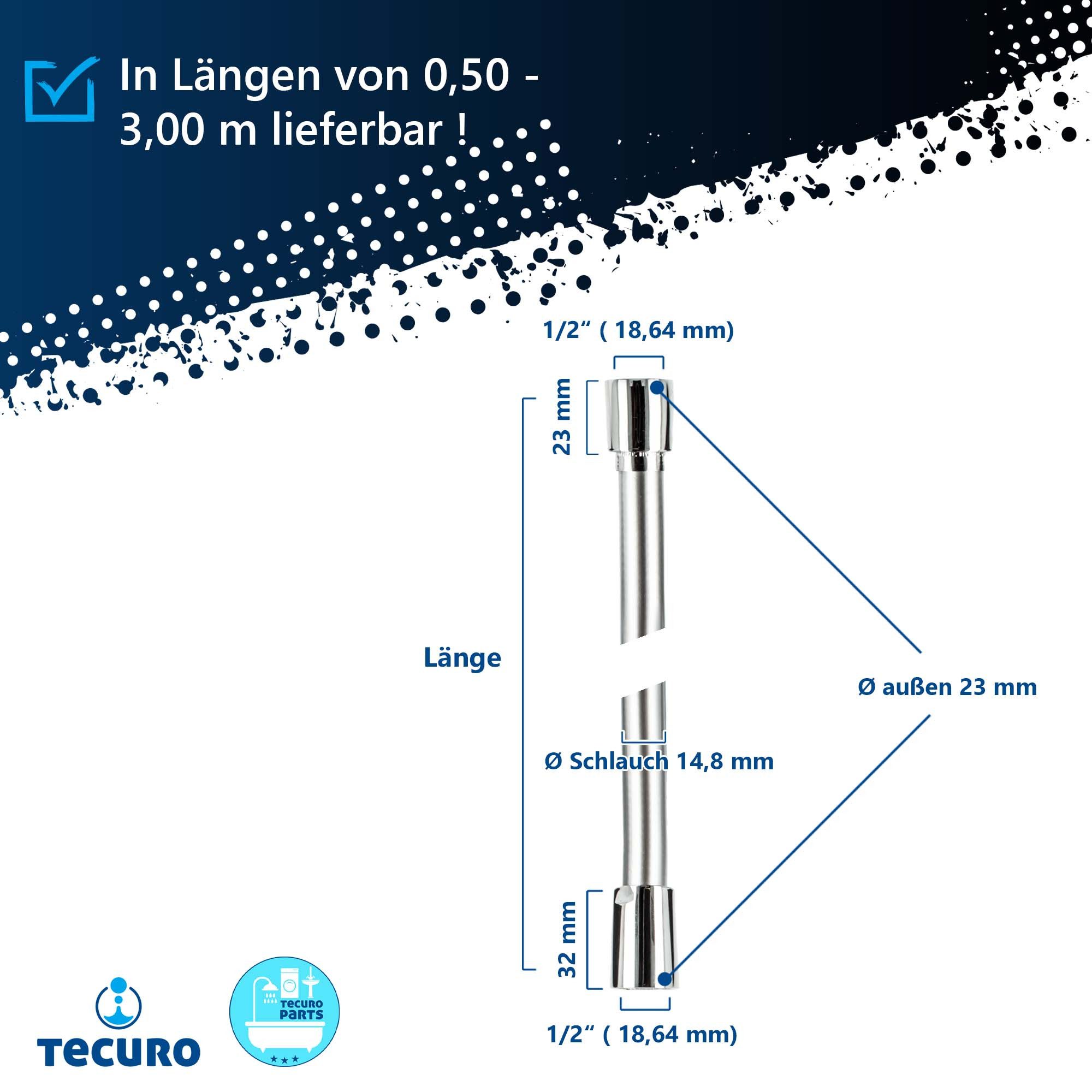 tecuro Brauseschlauch PREMIUM Brauseschlauch silberglatt - verdrehsicher – Bild 5 von 5