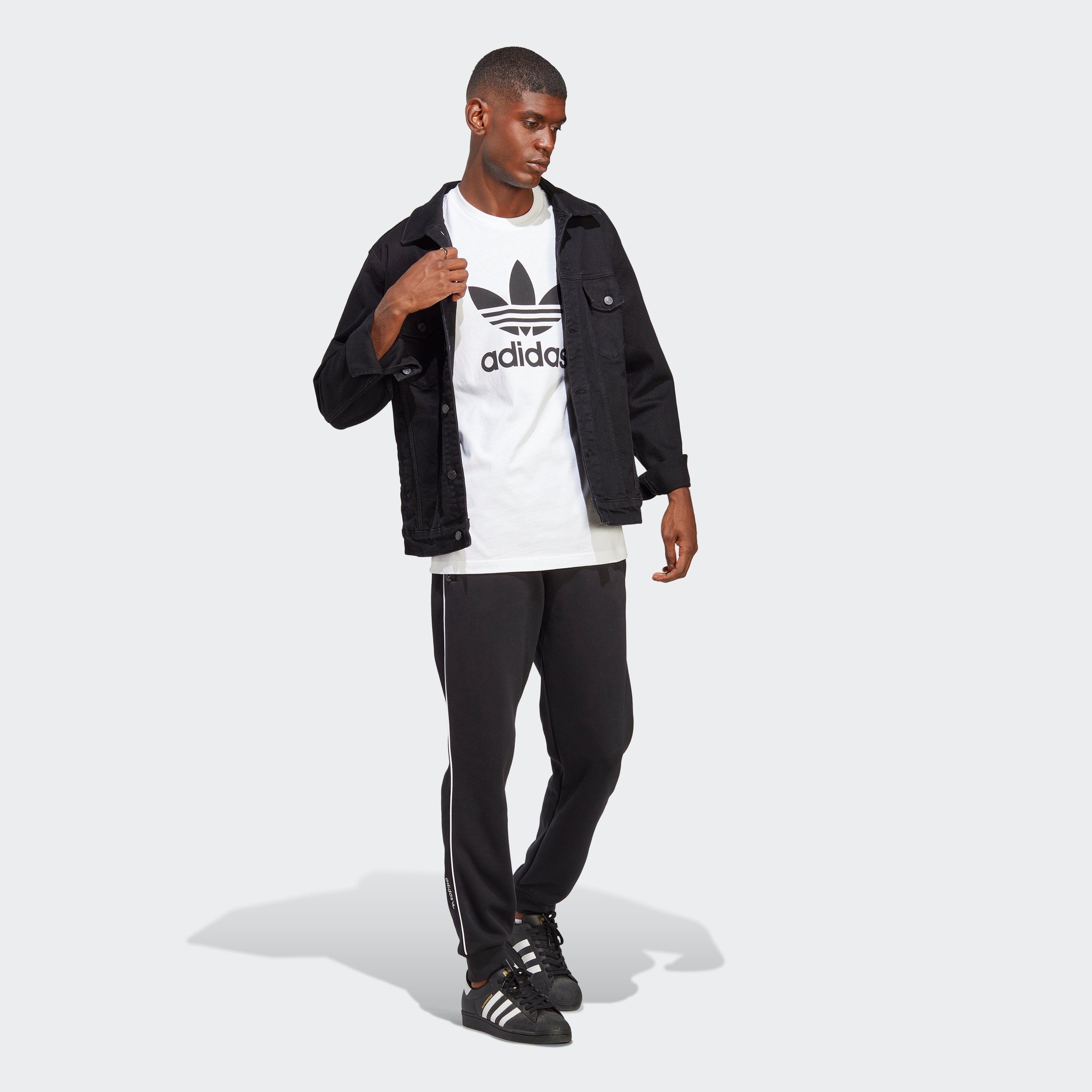 adidas ADICOLOR / TREFOIL Originals Black T-Shirt CLASSICS White