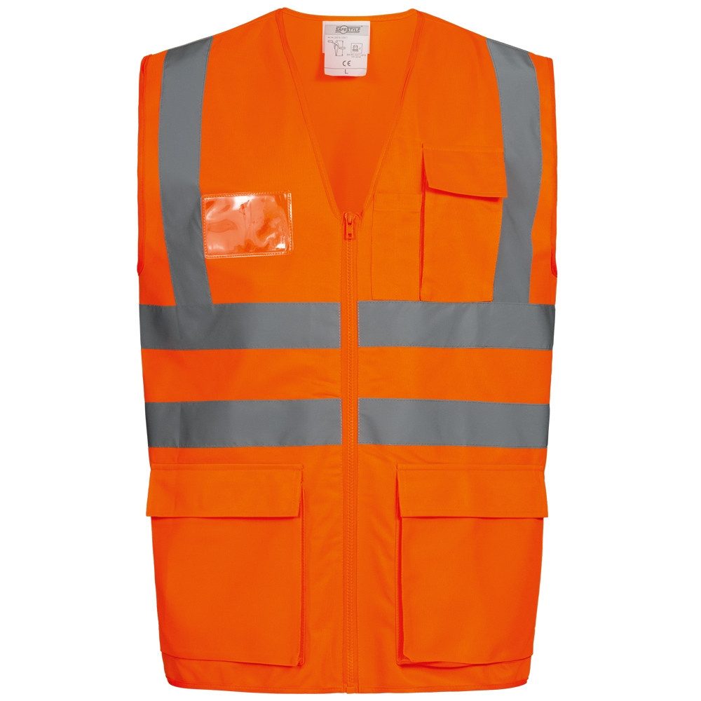 Safestyle Schutzweste EWALD Warnschutzweste Orange SAFESTYLE® EN ISO 20471/2 EN ISO 13688 2