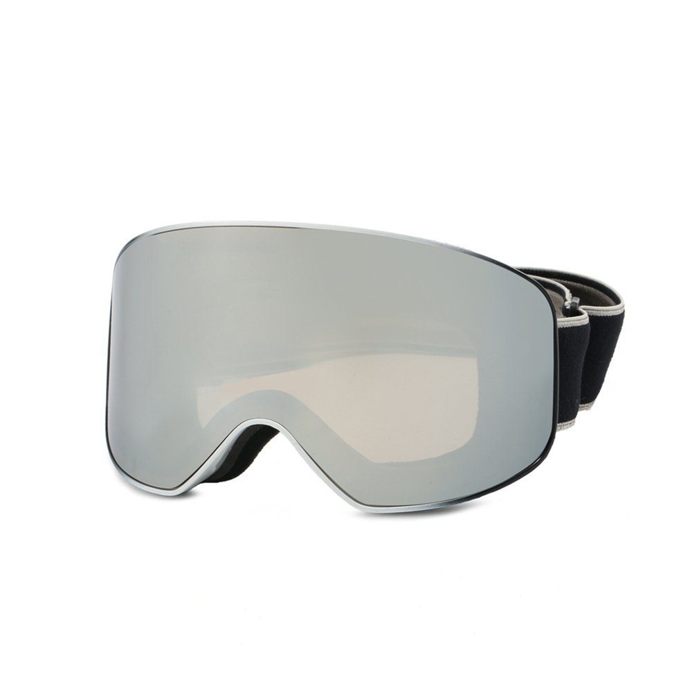 Invanter Skibrille Winter Skibrille, zweilagige Anti-Fog Sport, Outdoor Fahrradbrille, 176*96mm schwarz