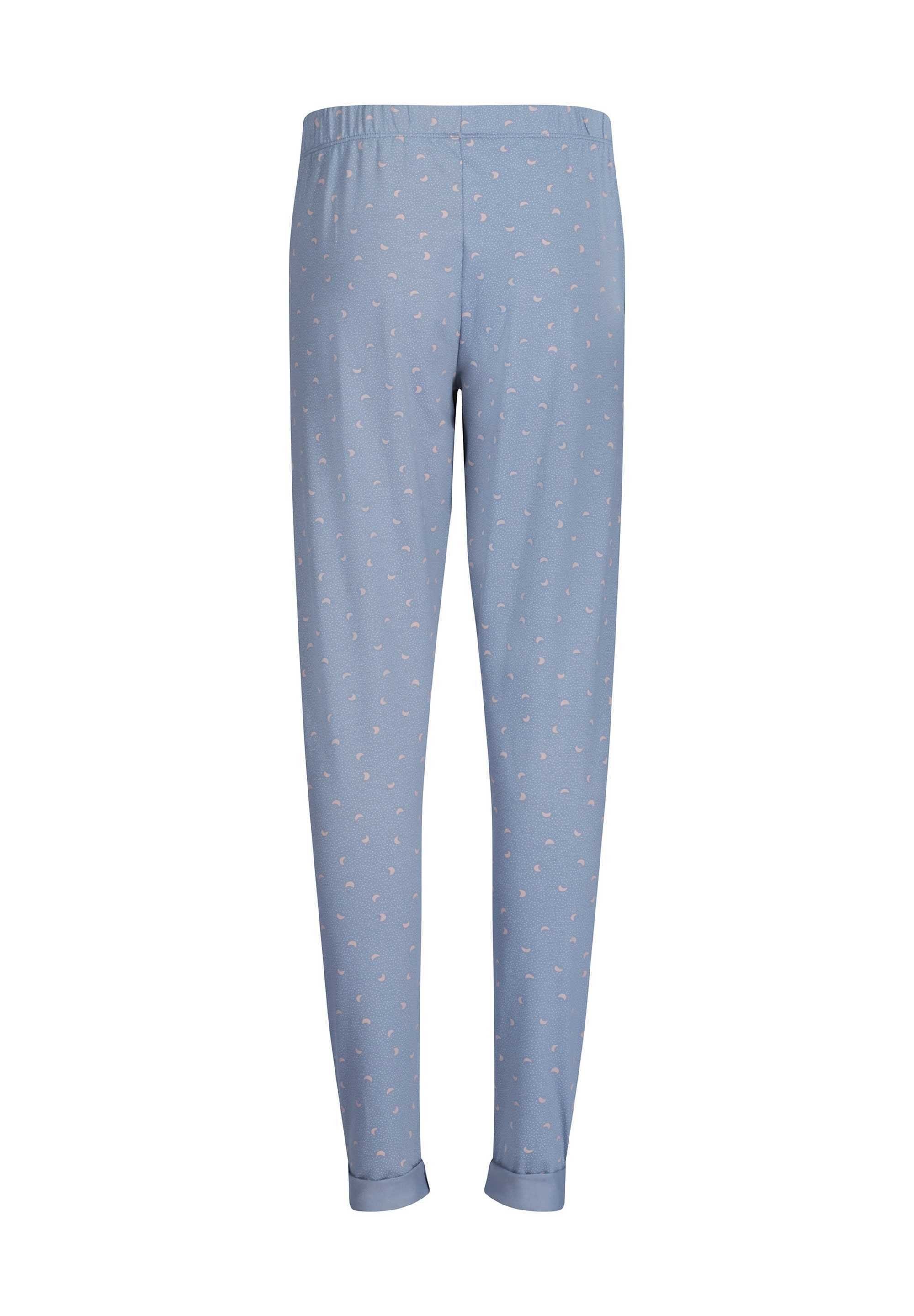 Mädchen Kinder, lang, Set - Schlafanzug Pyjama Grau-Blau 2-tlg. Skiny