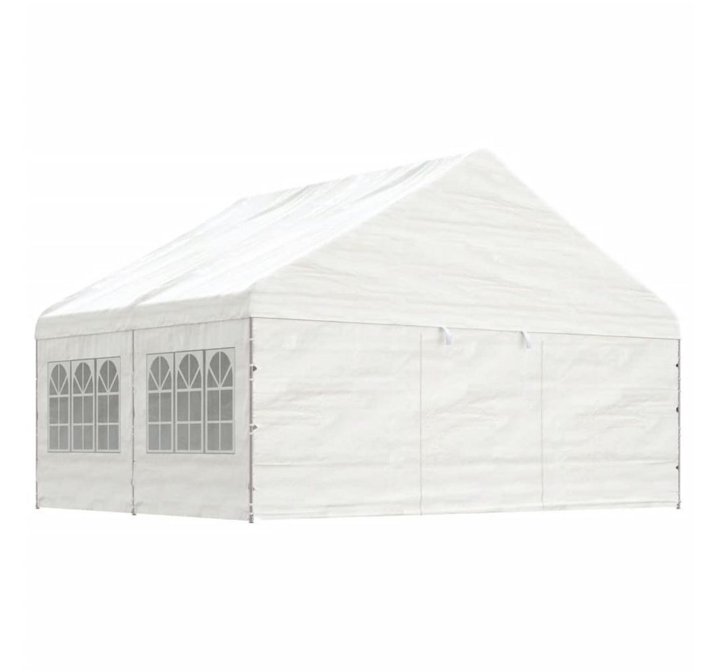 Thumbnail - vidaXL Pavillon, Partyzelt mit Dach Weiß 4,46x5,88x3,75 m Polyethylen