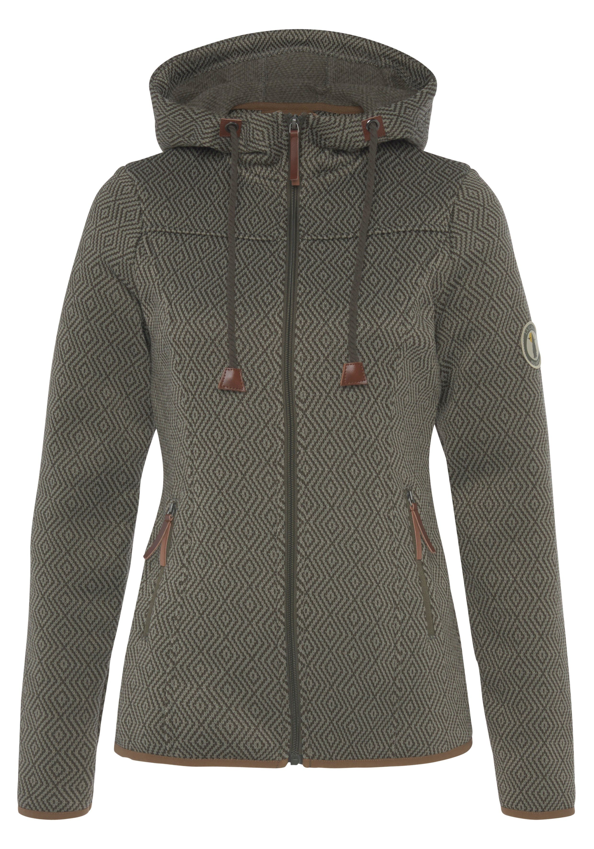 LASCANA ACTIVE Fleecejacke Trekkingjacke mit Kapuze