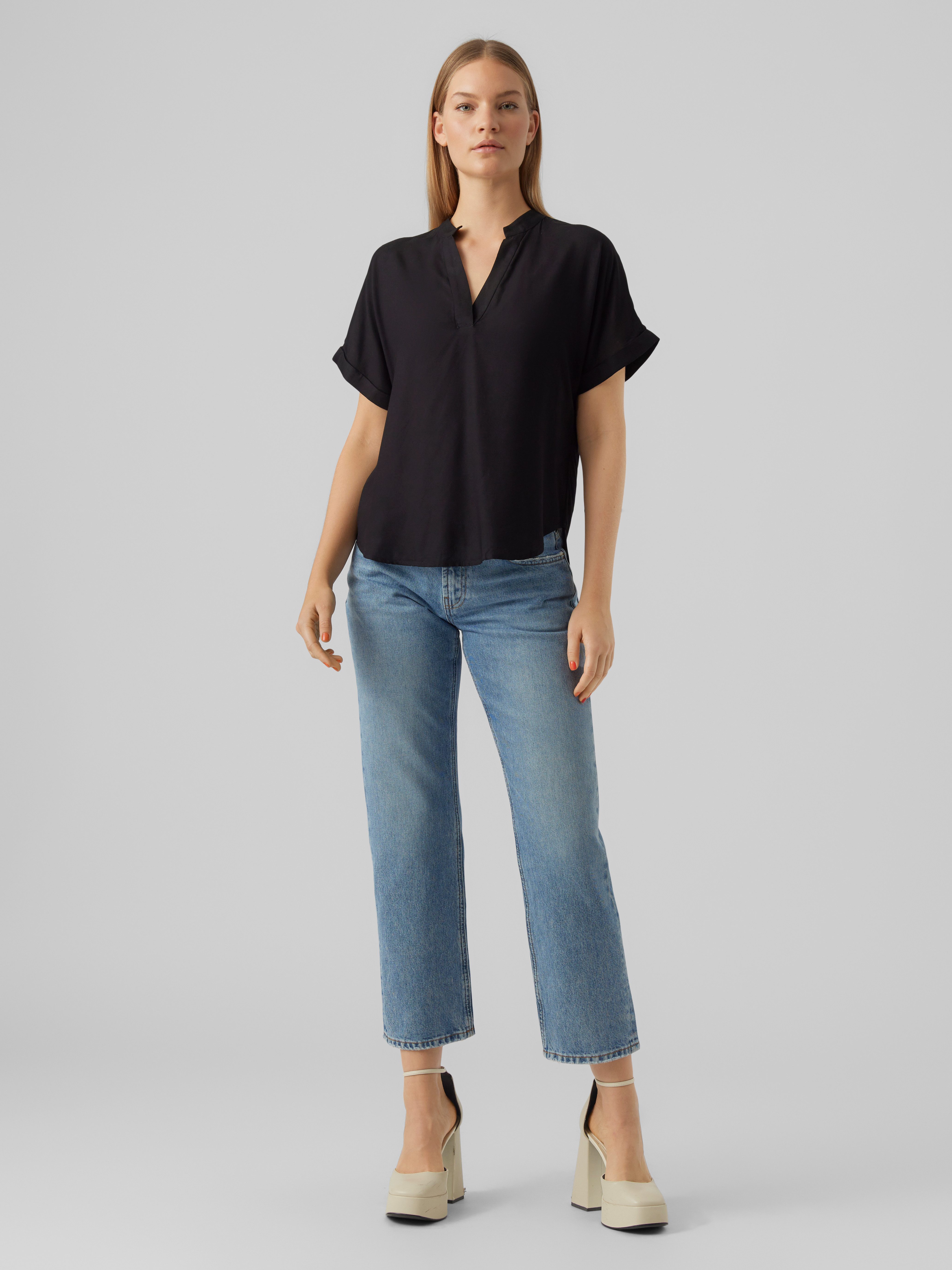 Vero Moda Shirtbluse VMBEAUTY SS TOP GA NOOS Viskose, regular fit – Bild 3 von 5