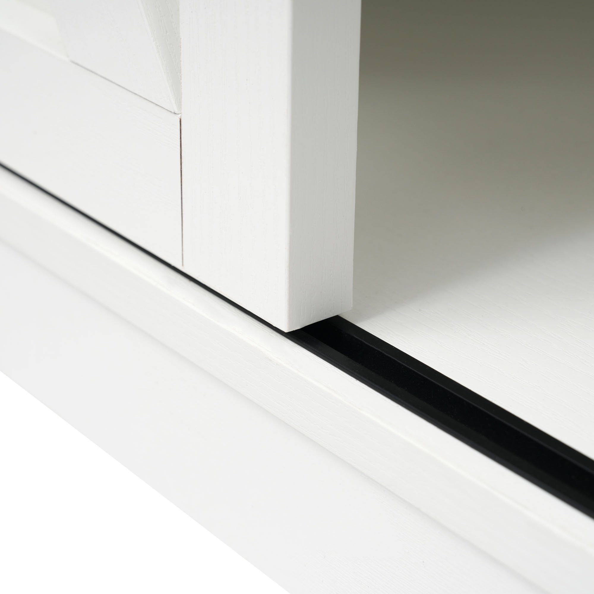 Stauraum, und 1-St) Anpassbare Besonderer langer und REDOM Weiß Boden 1,5 Meter (Verstärktem Viel TV-Schrank TV-Schrank 16-farbige Regalböden LED-Beleuchtung