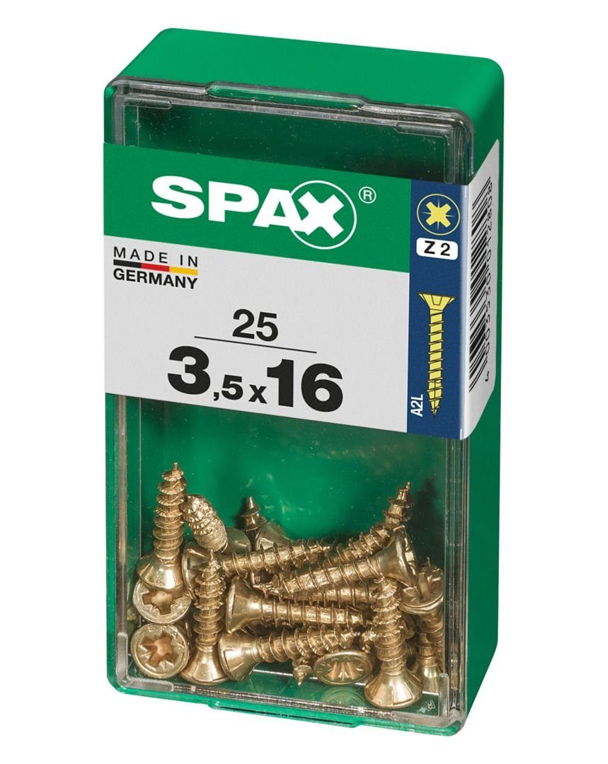 SPAX Holzbauschraube Spax Universalschrauben 2 mm x 25 3.5 16 - Stk. PZ