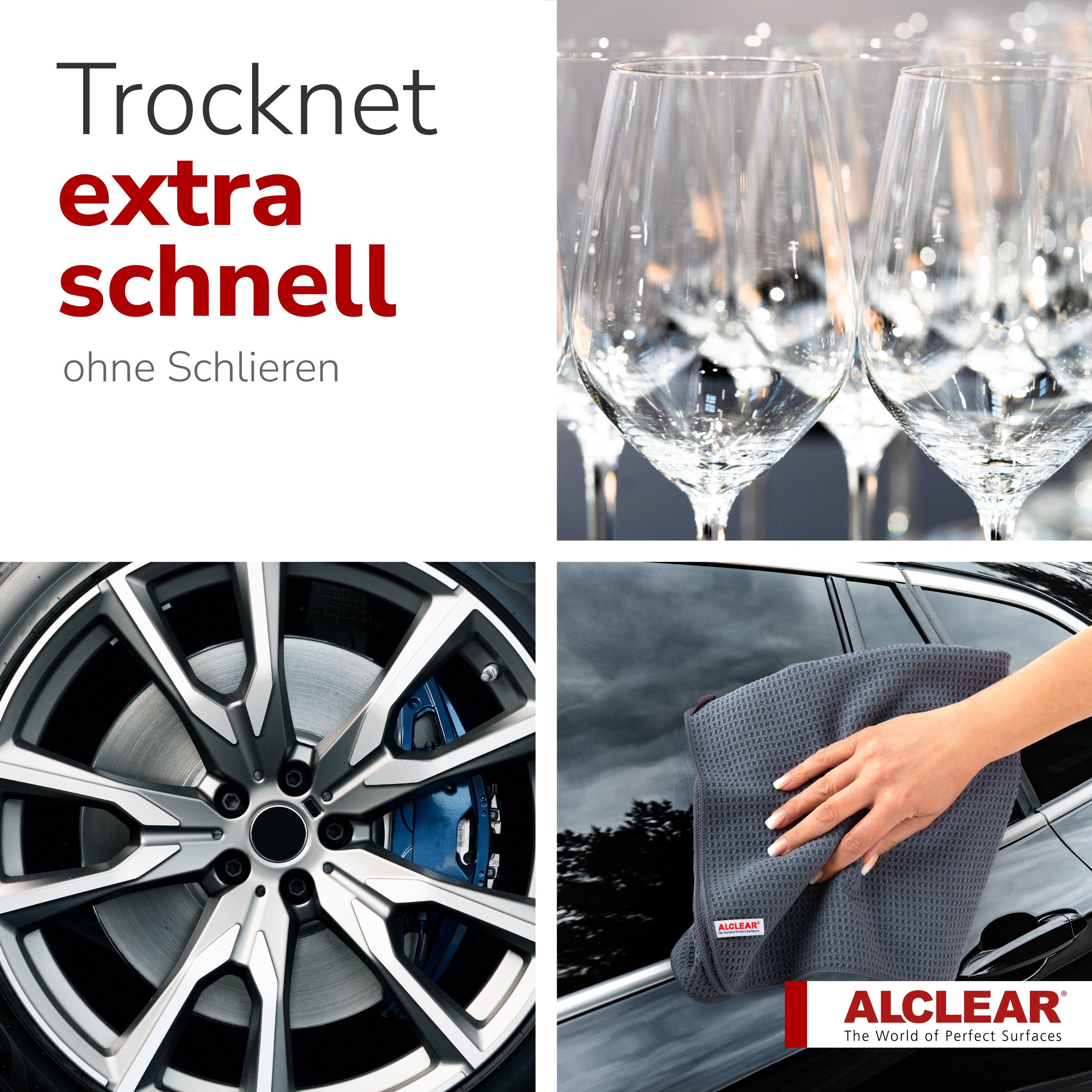 ALCLEAR Auto Microfasertuch, 820901M Mikrofasertuch Trockenwunder cm, & 80x55 XXL Küche