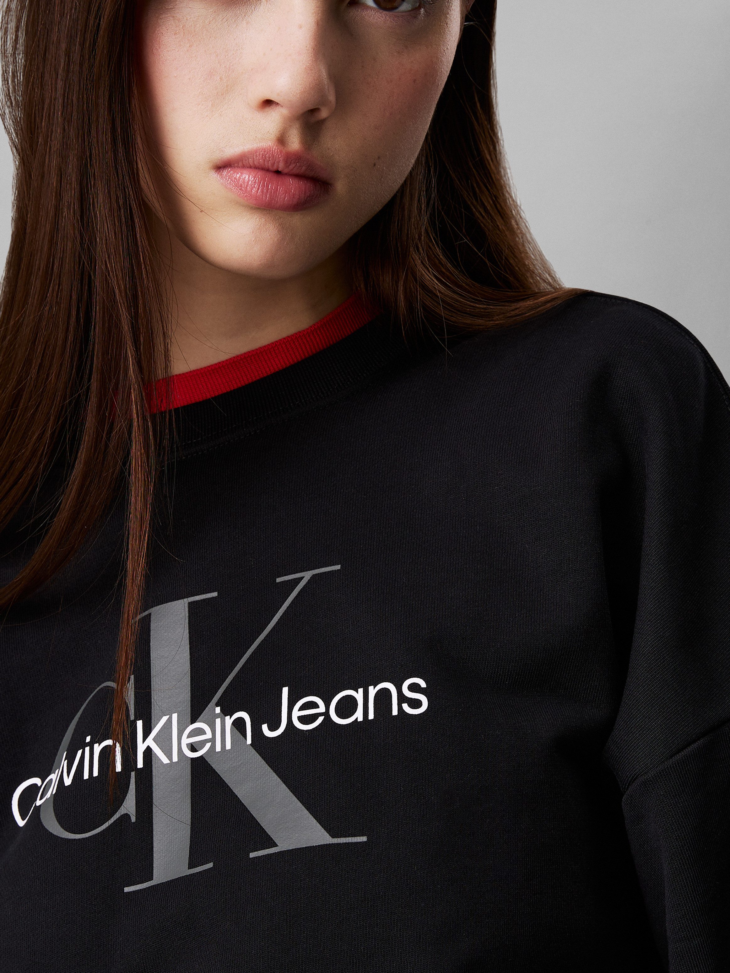 Calvin Klein Jeans Sweatshirt LS MONOLOGO FRENCH TERRY RLXD CR, Logoschriftzug