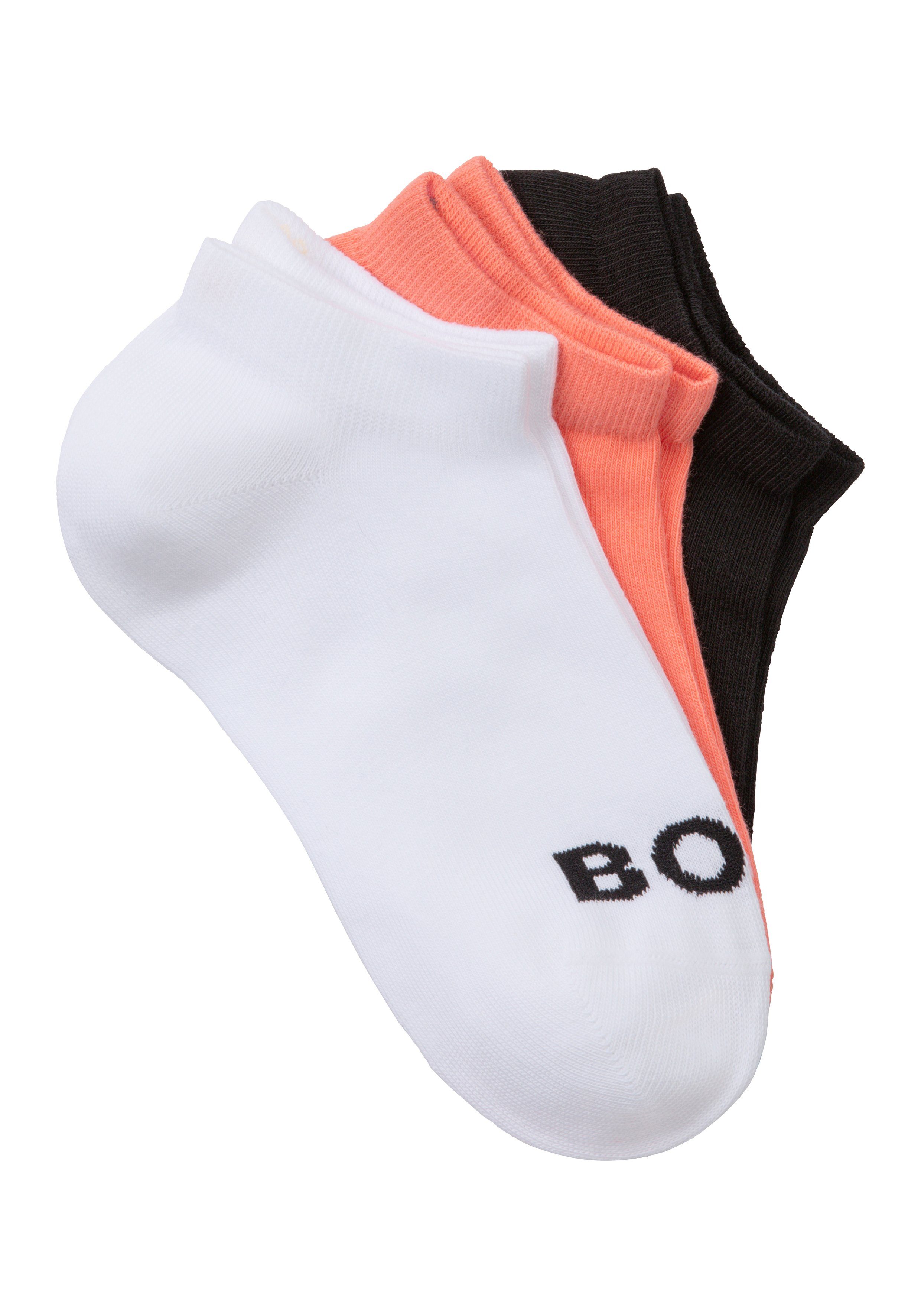 BOSS Sneakersocken 3P AS Logo CC W (Packung, 3er) mit BOSS Logoschriftzug