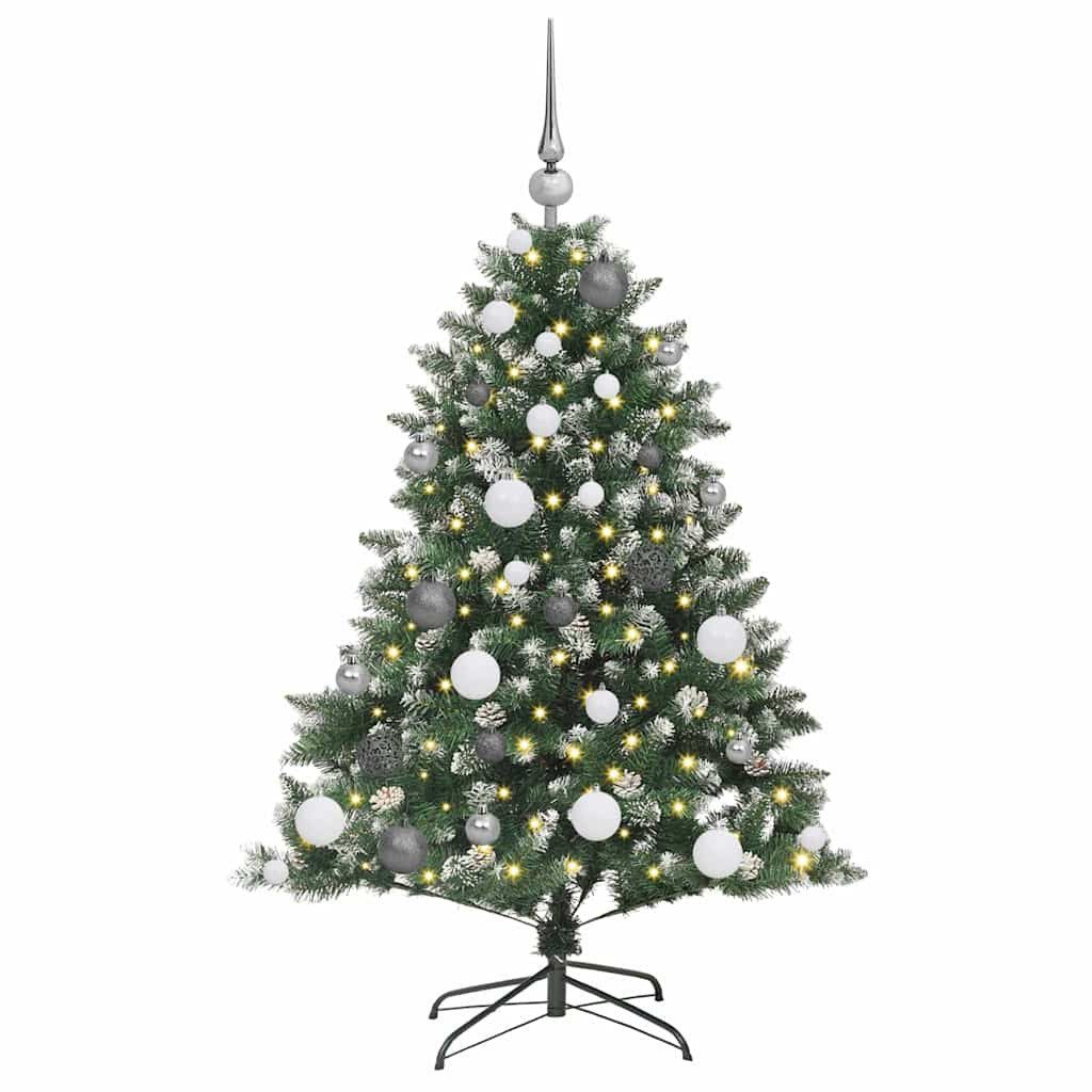 vidaXL LED Baum Künstlicher Weihnachtsbaum mit 150 LEDs mit Ständer Grün 120 cm
