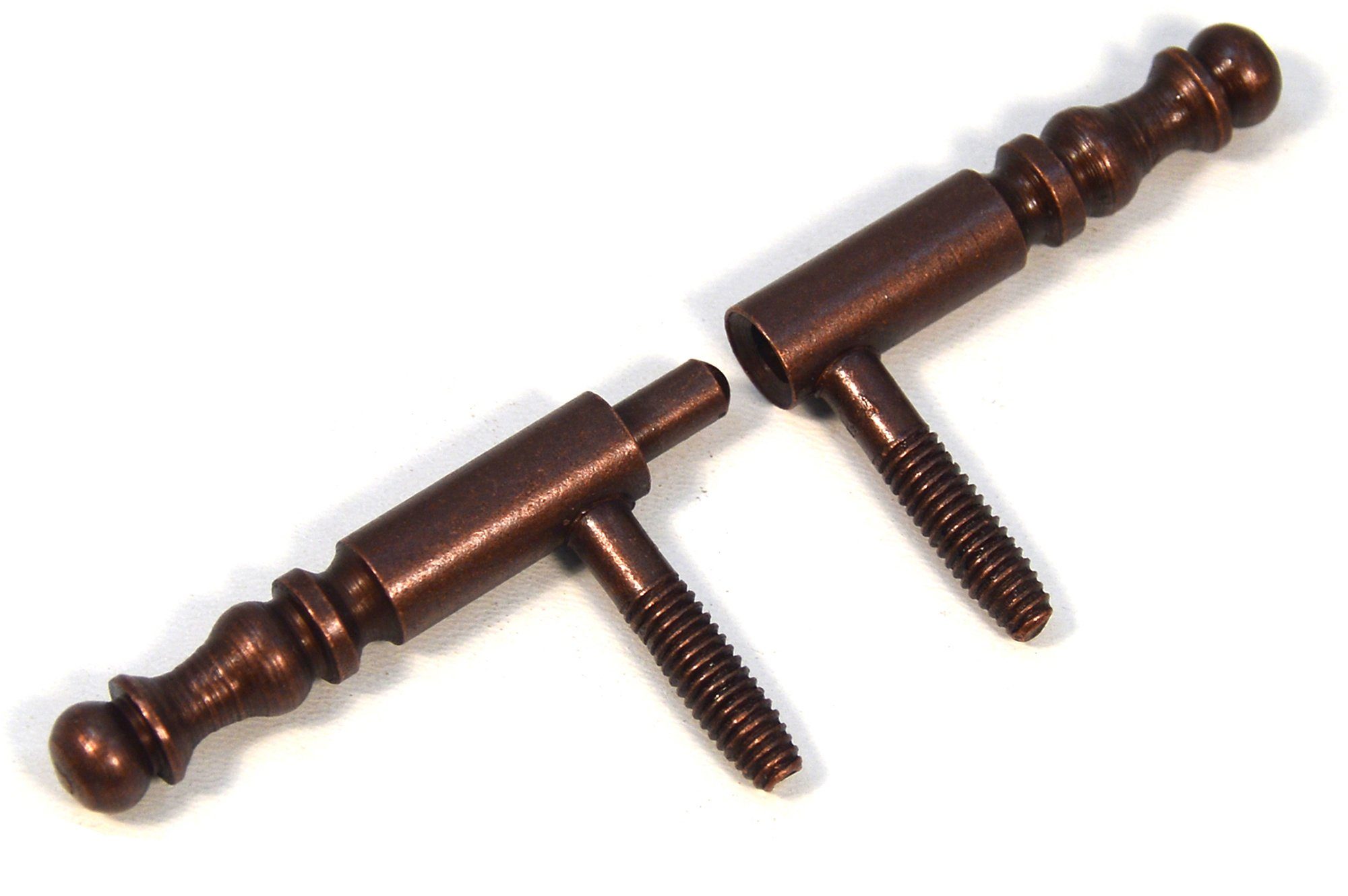 Scharniere Tür-Scharnier St) (2 Einbohrbänder IHC Möbelbeschlag Bronze Türband Aufschraubband