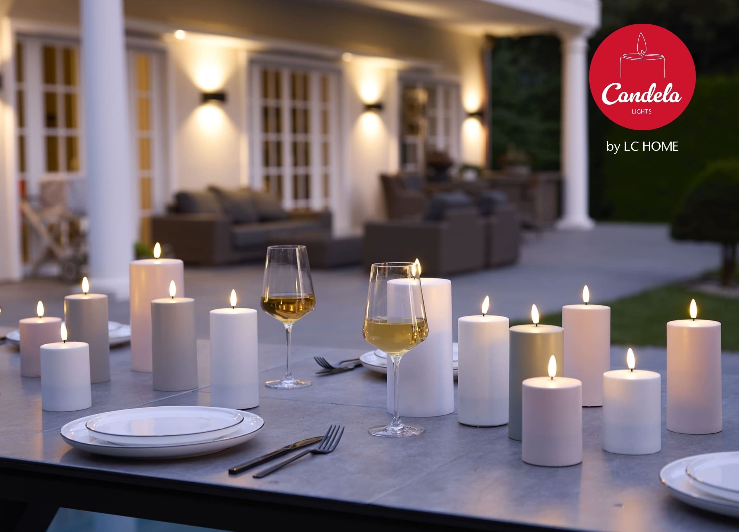 LC Home LED-Kerze Candela Lights Outdoor Solar LED Kerzen 4er Set günstig online kaufen