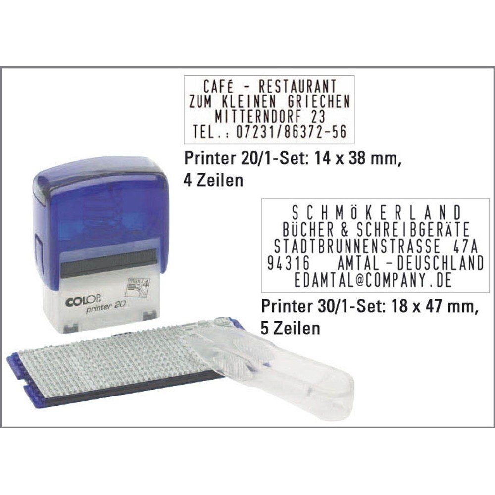 Kugelschreiber COLOP Textstempelautomat Sets" "D-I-Y Printer COLOP