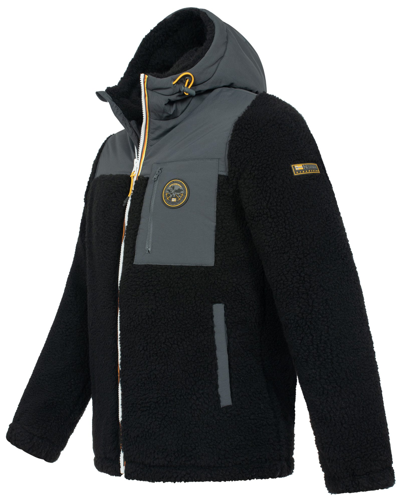Geographical Norway Fleecejacke Herren Herbst Winter Jacke Teddy fleece Outdoor Übergangs funktional – Bild 3 von 5